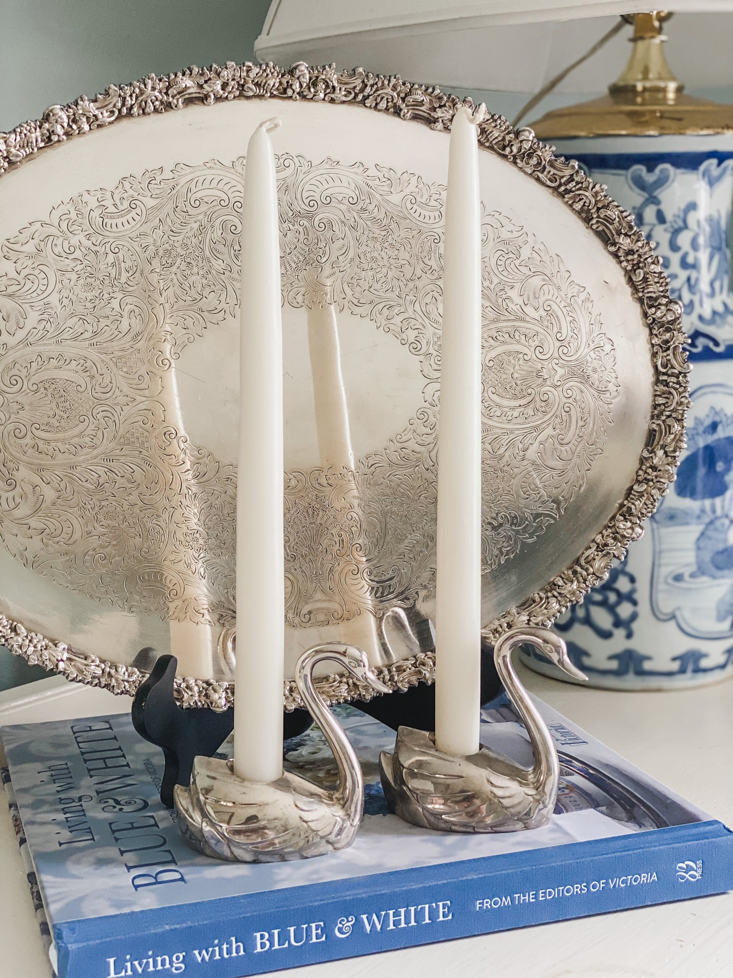 Charming Swan Candleholders