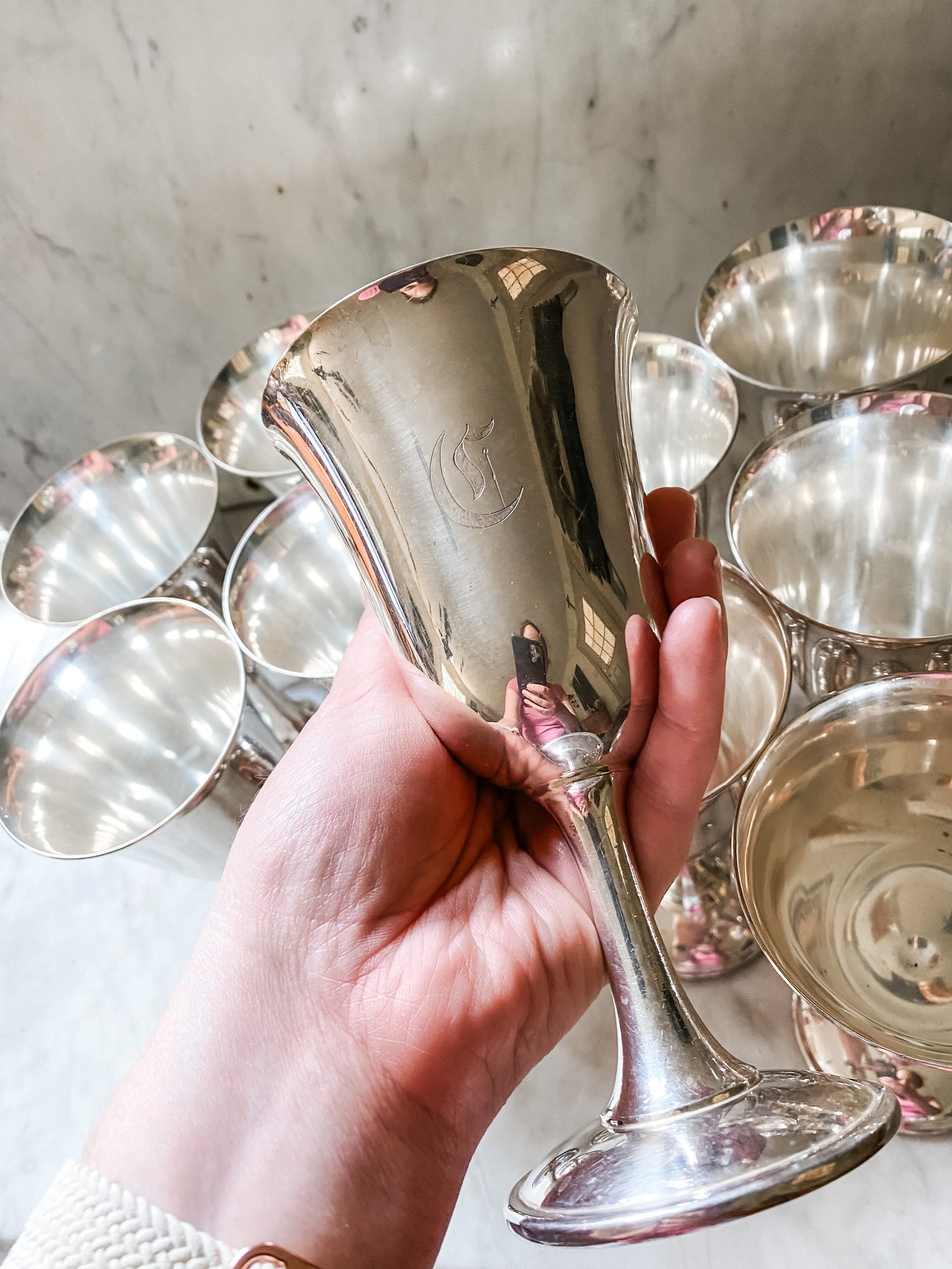 12 Exceptional Silver Wine Goblets