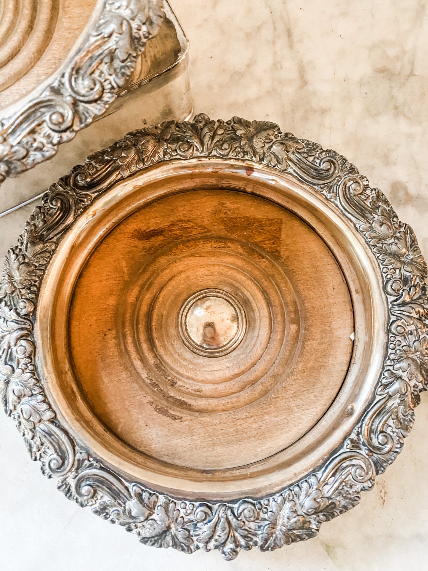 Pair of Antique Old Sheffield Plate Bottle Coasters