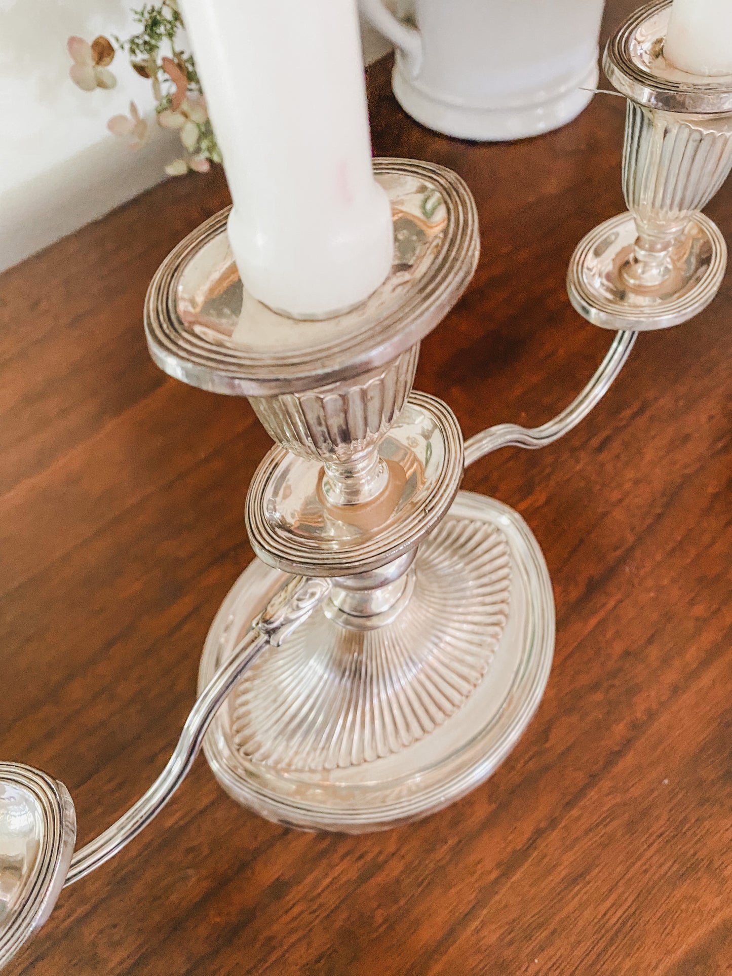 Pair of Elegant Antique Candelabras