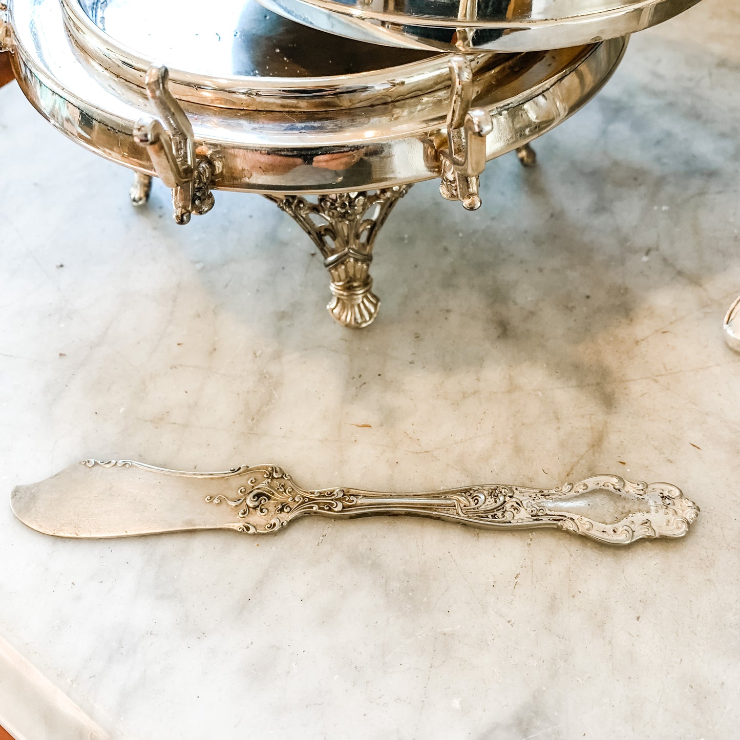 Lovely antique Silver Butter Dome by Tufts