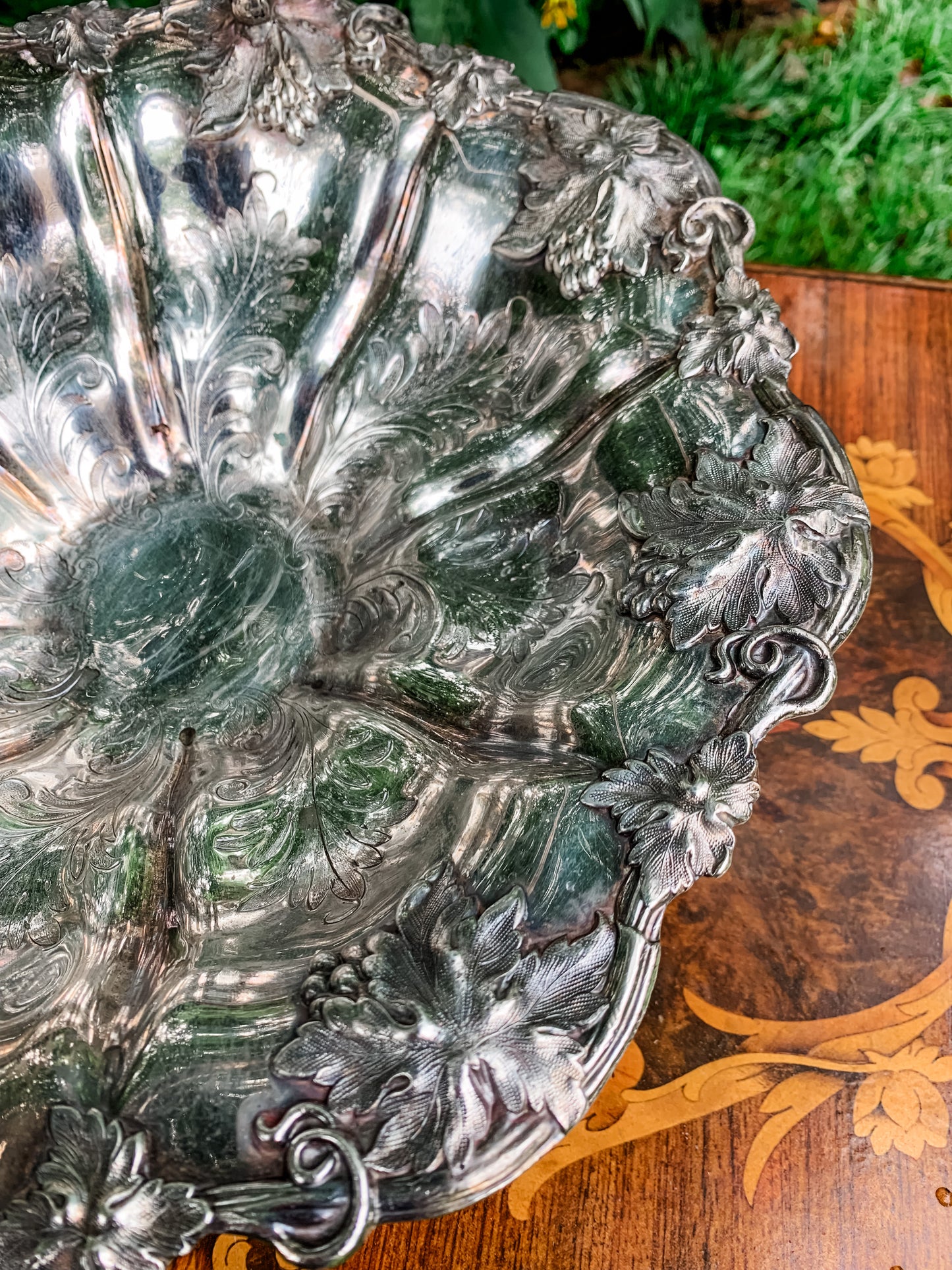 Amazing Antique Silver Basket