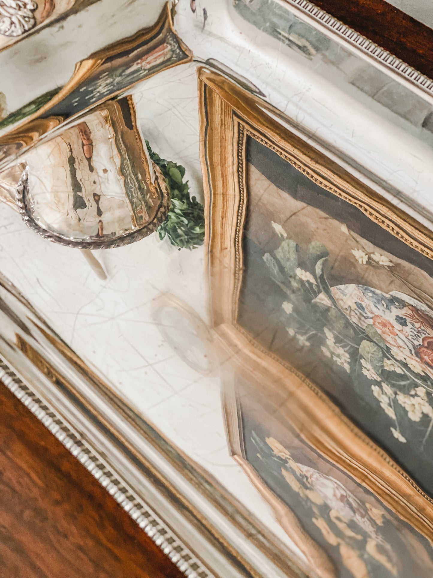 Fabulous and Rare Antique English Tray with Rolled Handles