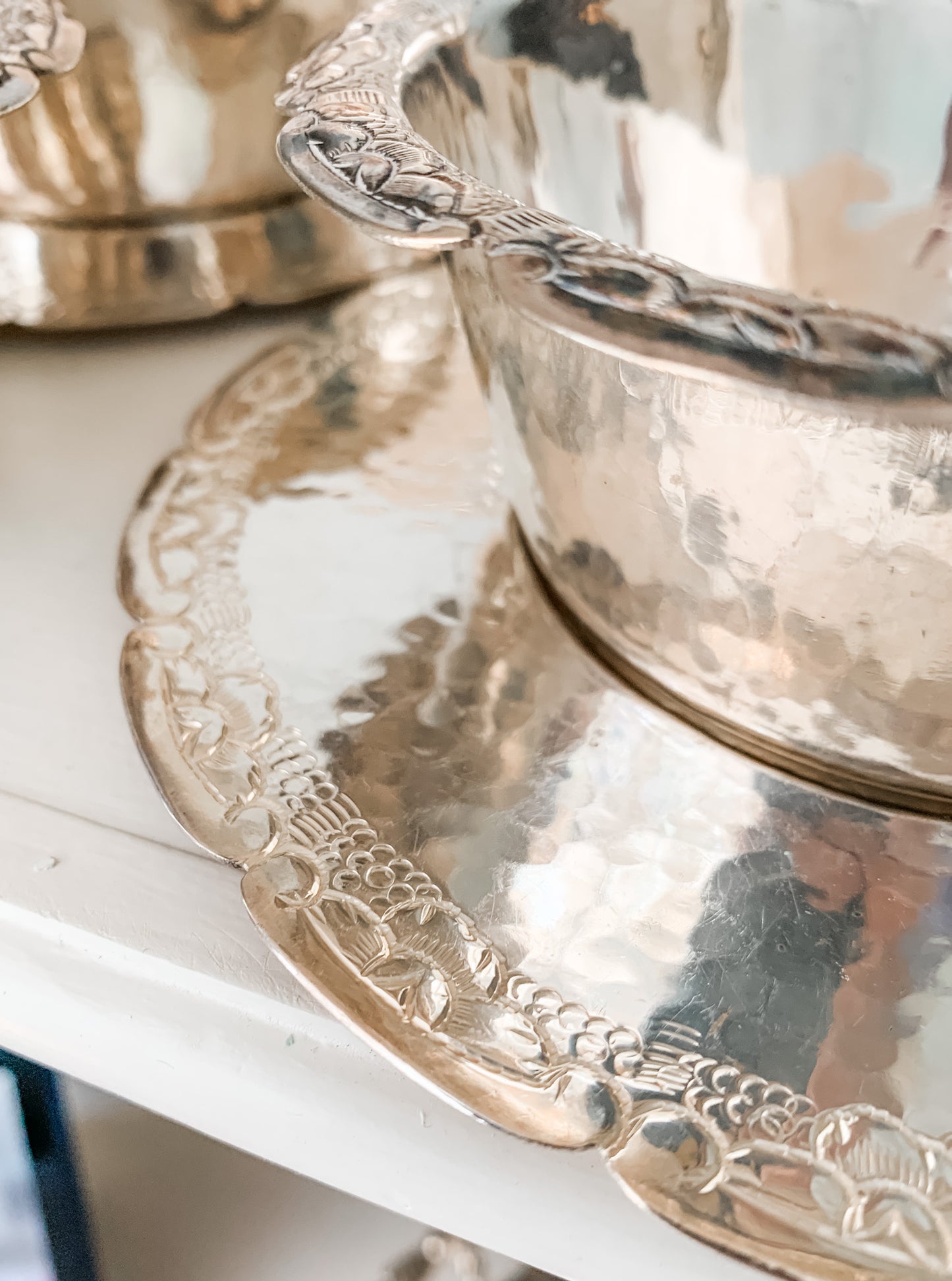 Spectacular Find! Set of 6 Finger Bowls & Stands!