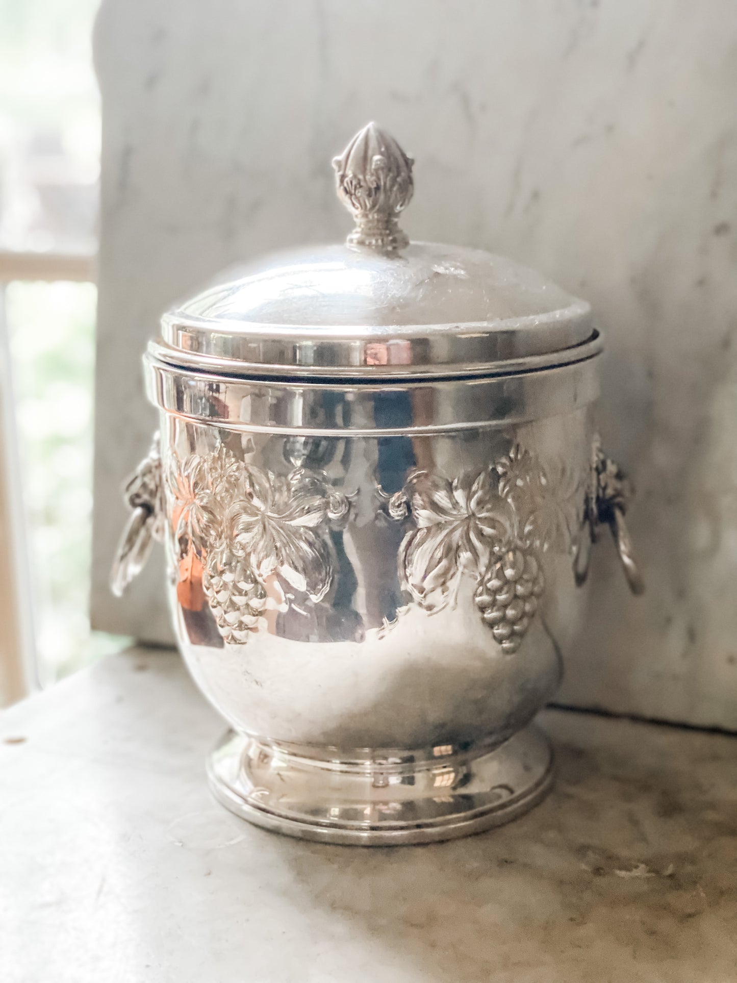 Ice Bucket with Lion Head handles