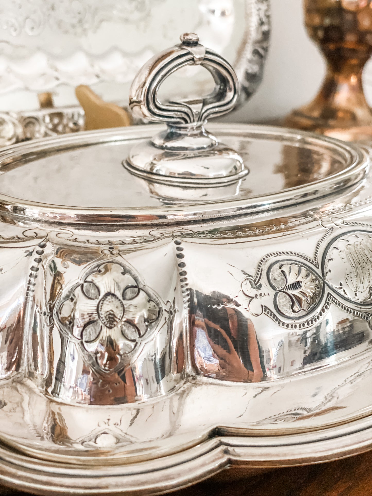 Gorgeous Antique Covered Dish