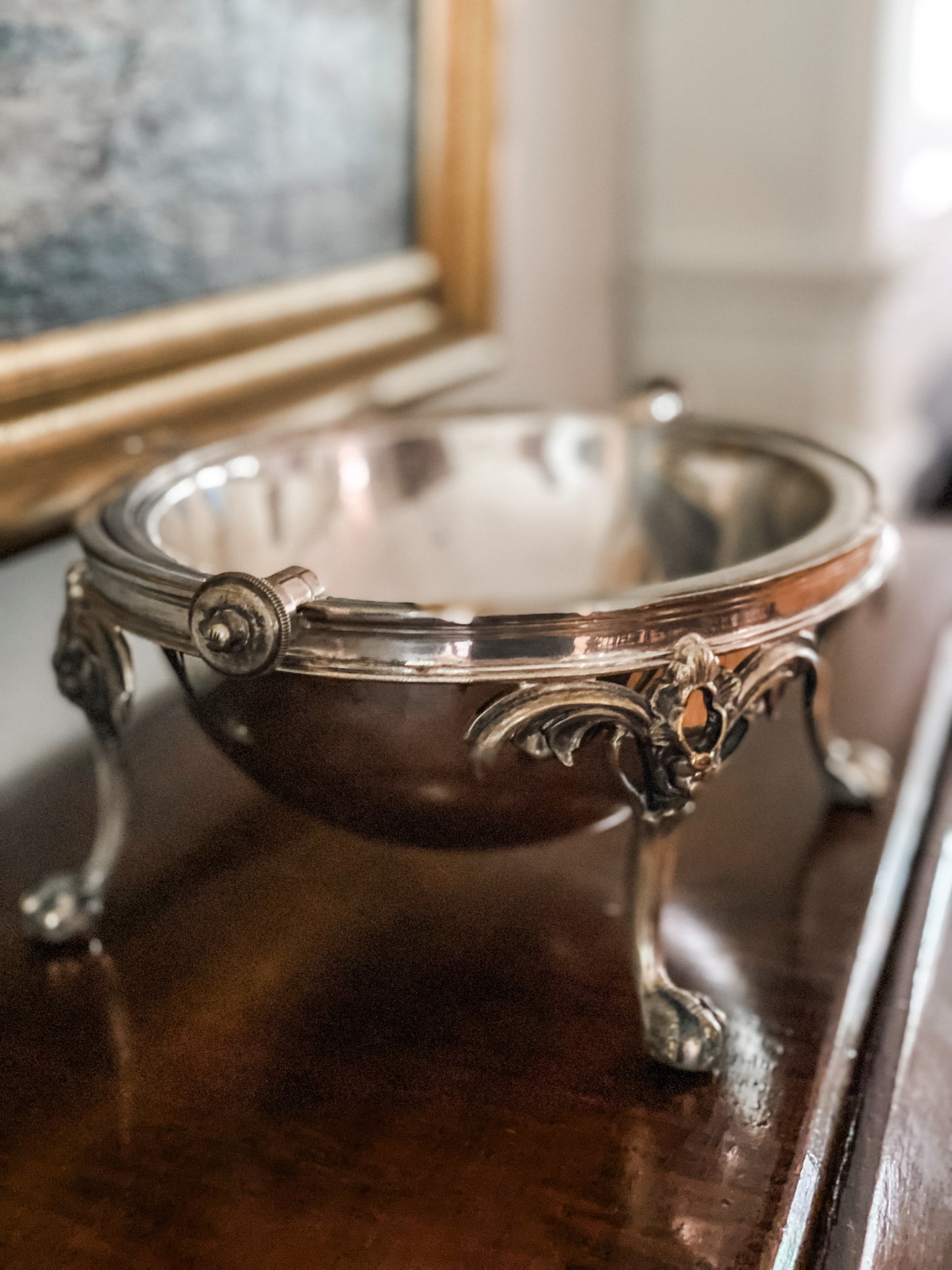 Lovely Antique Revolving Dome Server. (First on left)