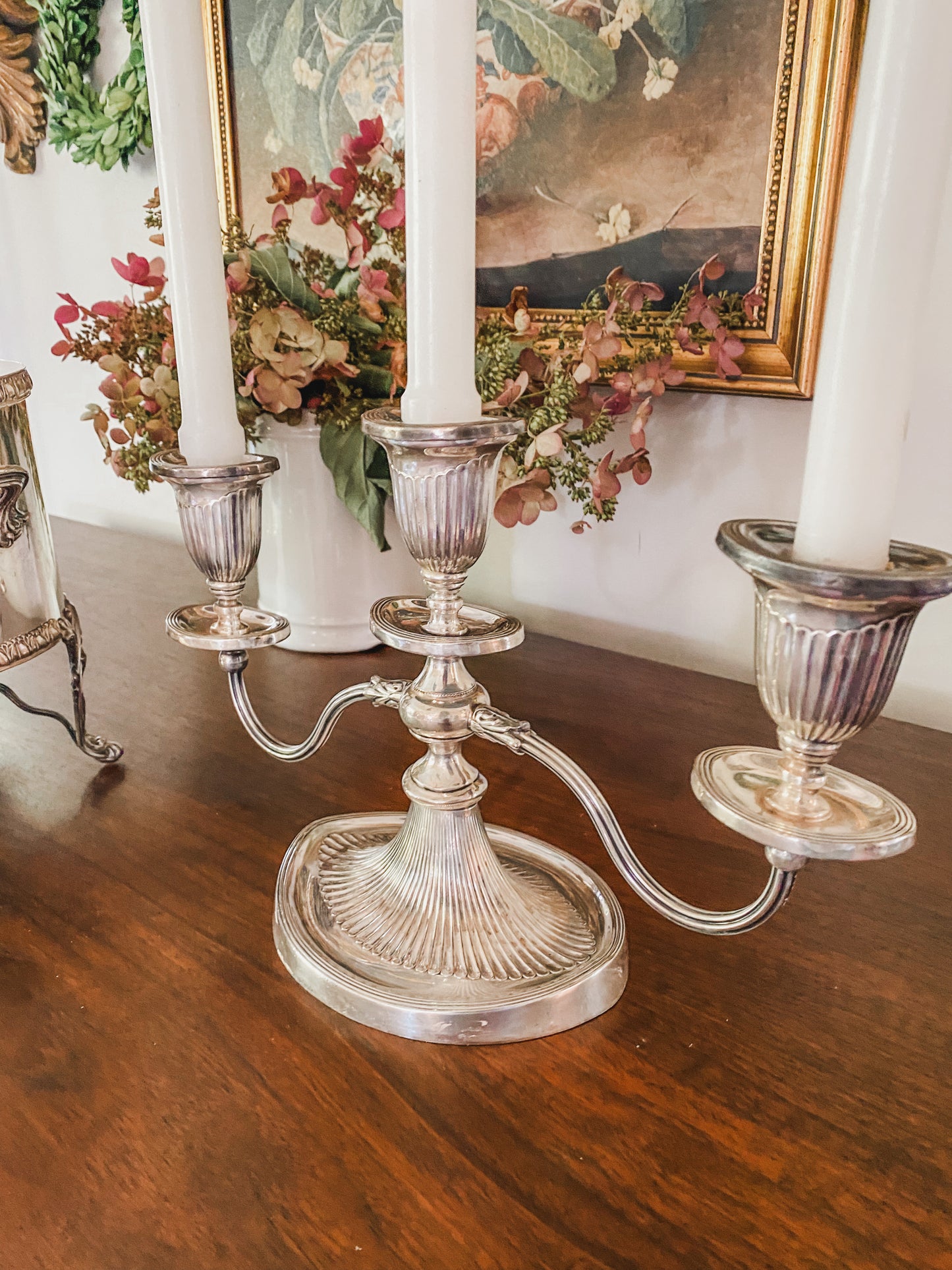 Pair of Elegant Antique Candelabras