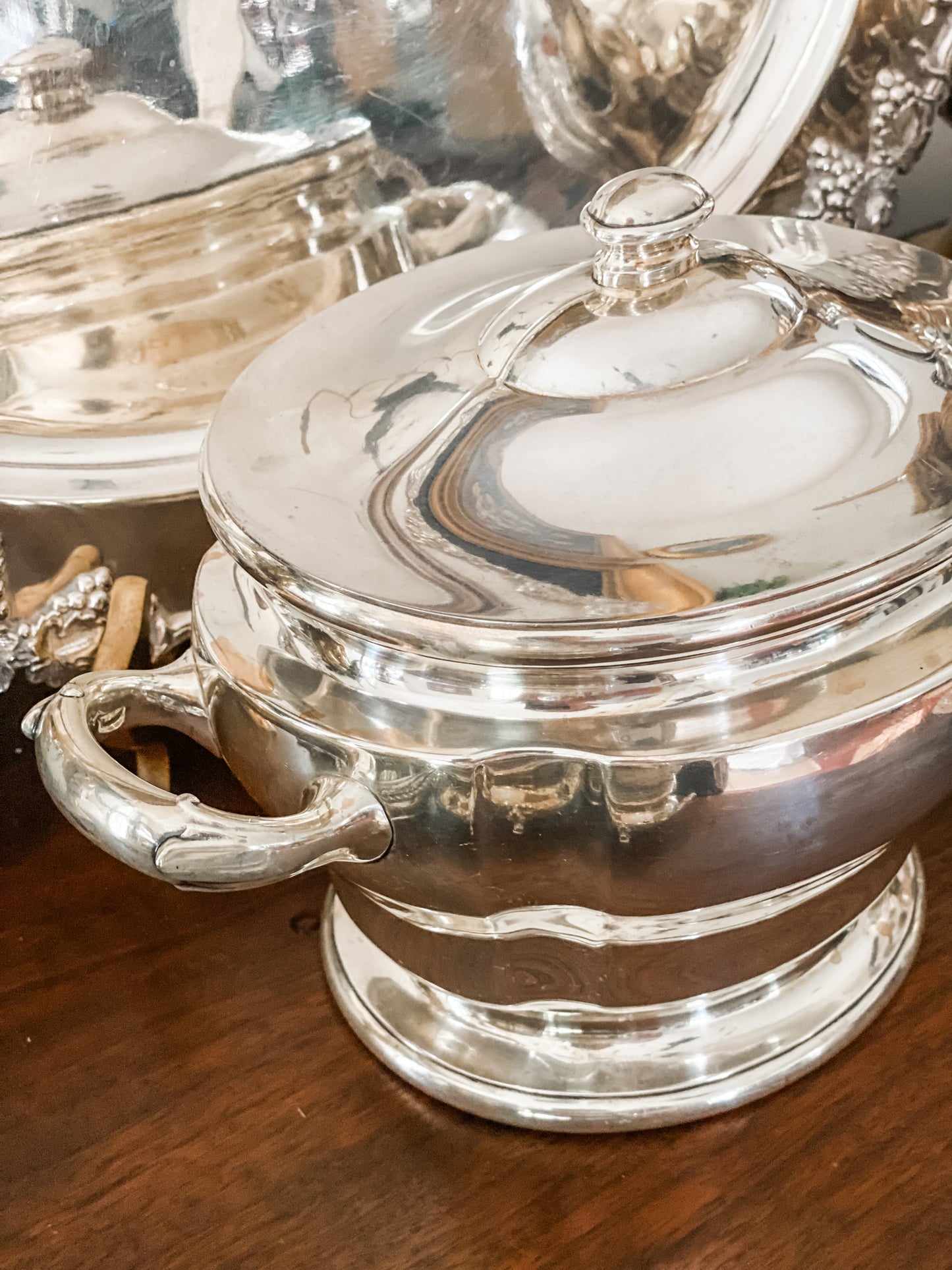 Antique Meriden Silver Soup Tureen