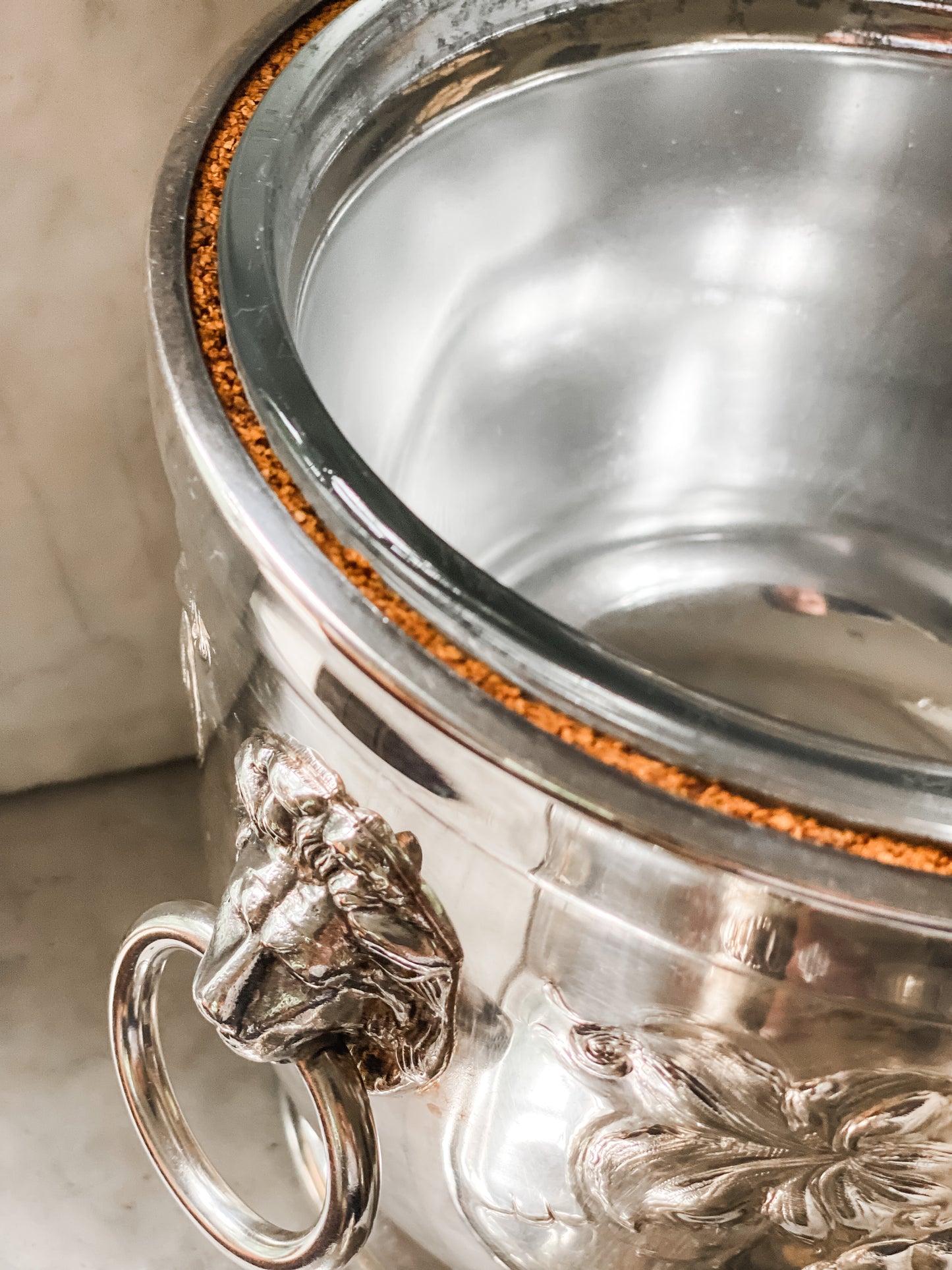 Ice Bucket with Lion Head handles