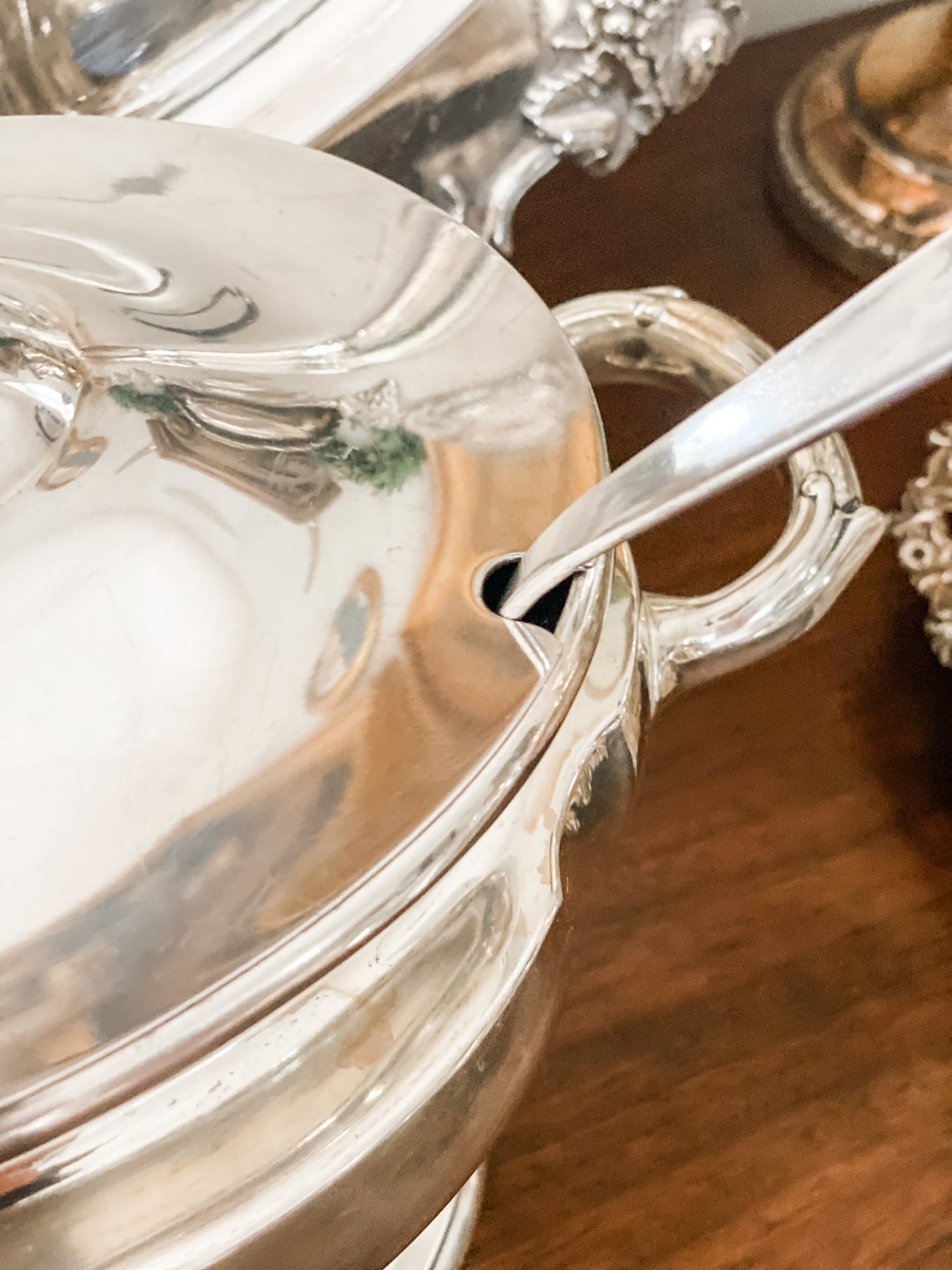 Antique Meriden Silver Soup Tureen