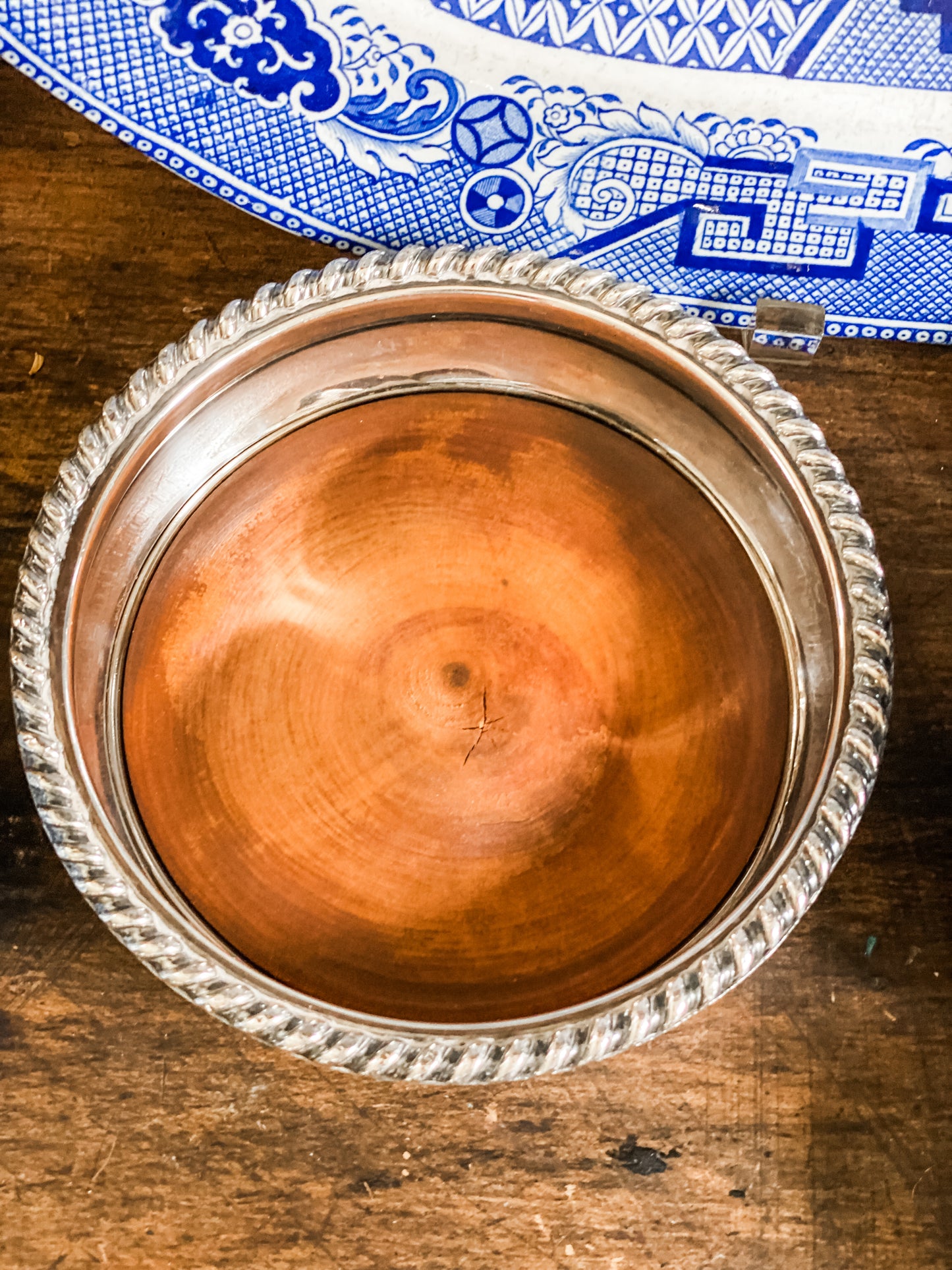 Old Sheffield Plate Large Antique Bottle Holder