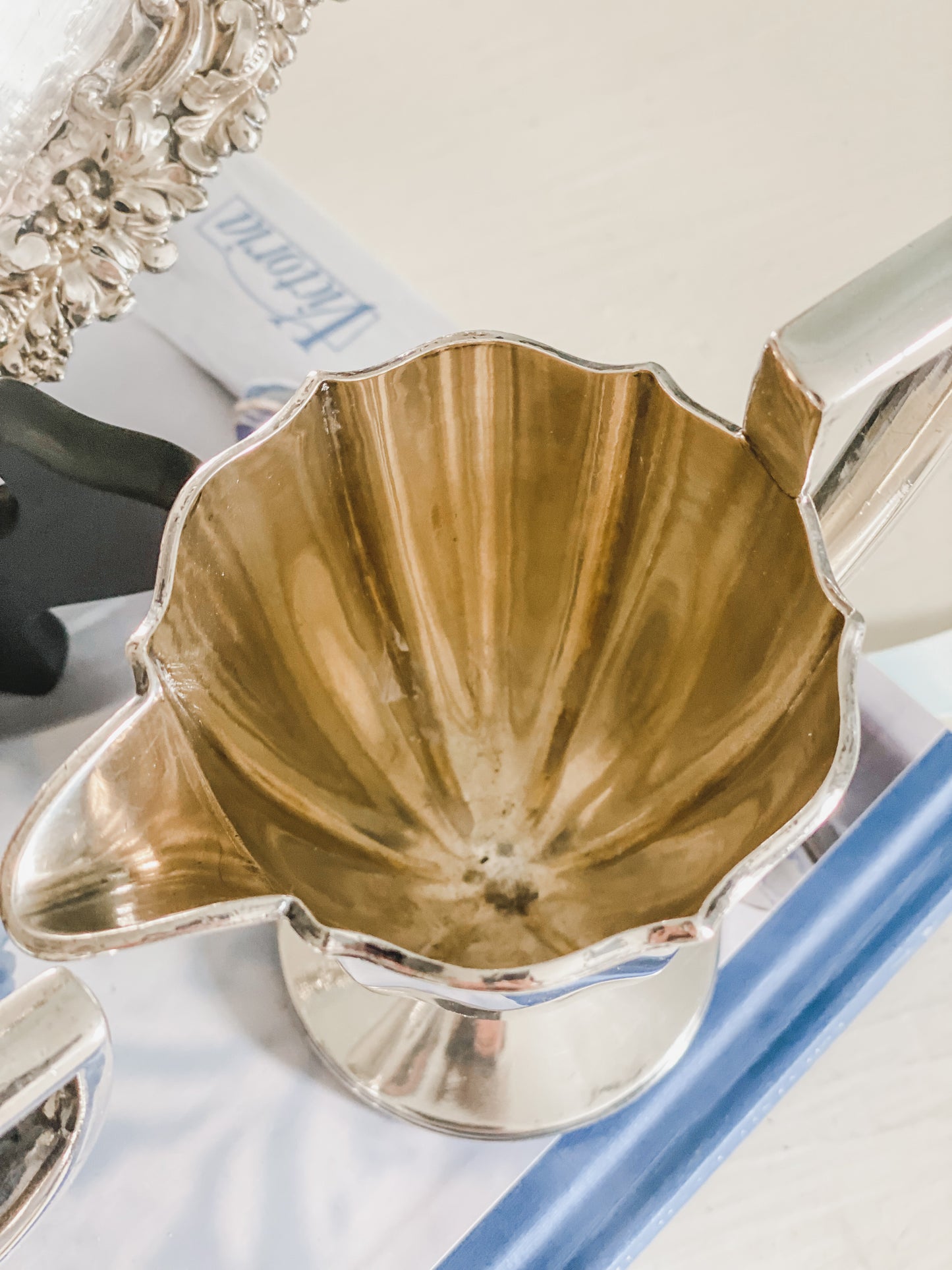 Elegant Creamer and Sugar Bowl