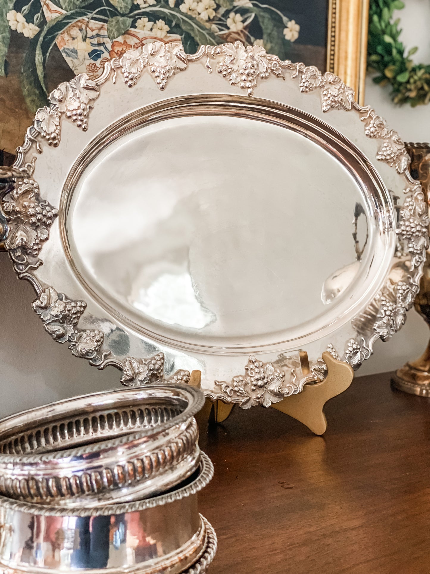 Excellent Antique Barbour Silver Co Tray