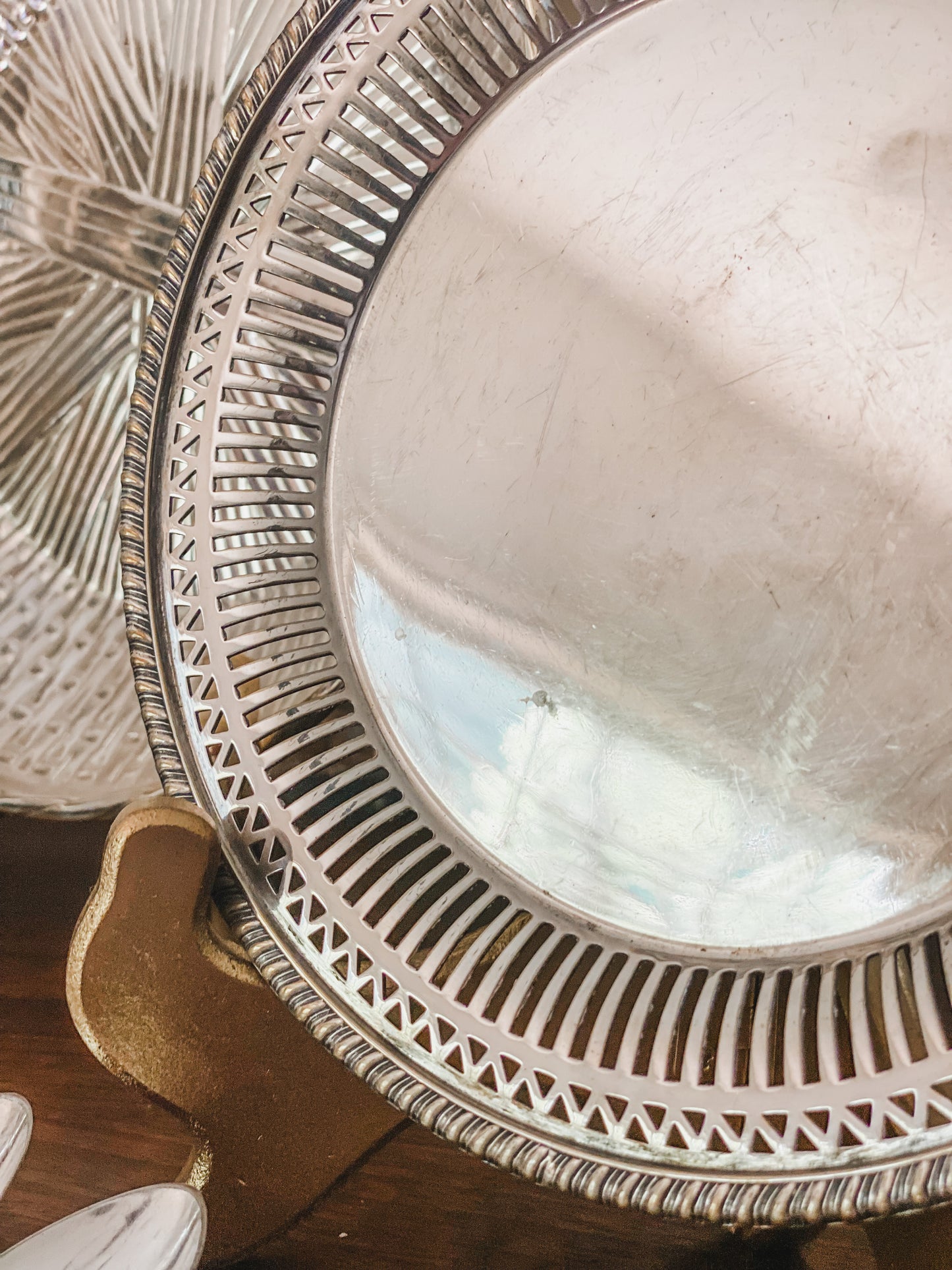 Antique Pierced Gorham Plate