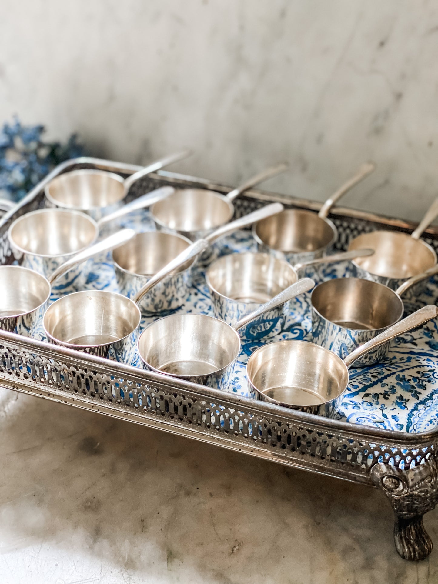 Fantastic Set of 12 Antique Miniature Sauce Pans