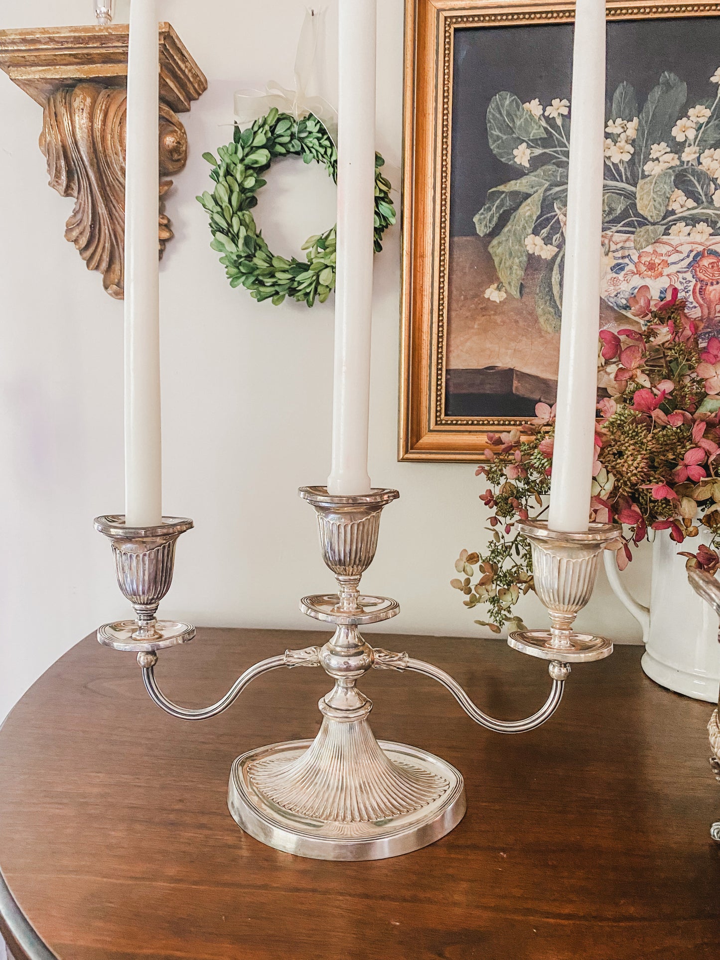 Pair of Elegant Antique Candelabras