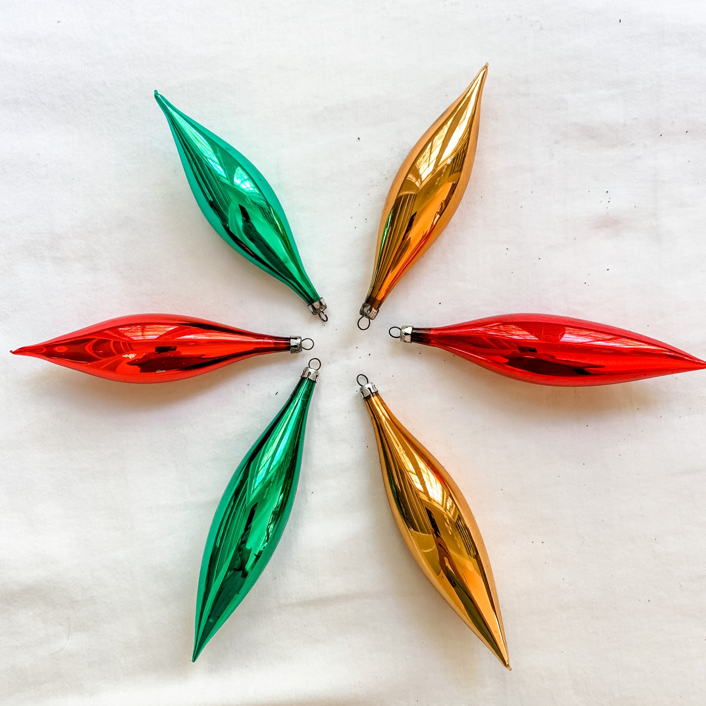 Charming 6" Teardrop Glass Ornaments