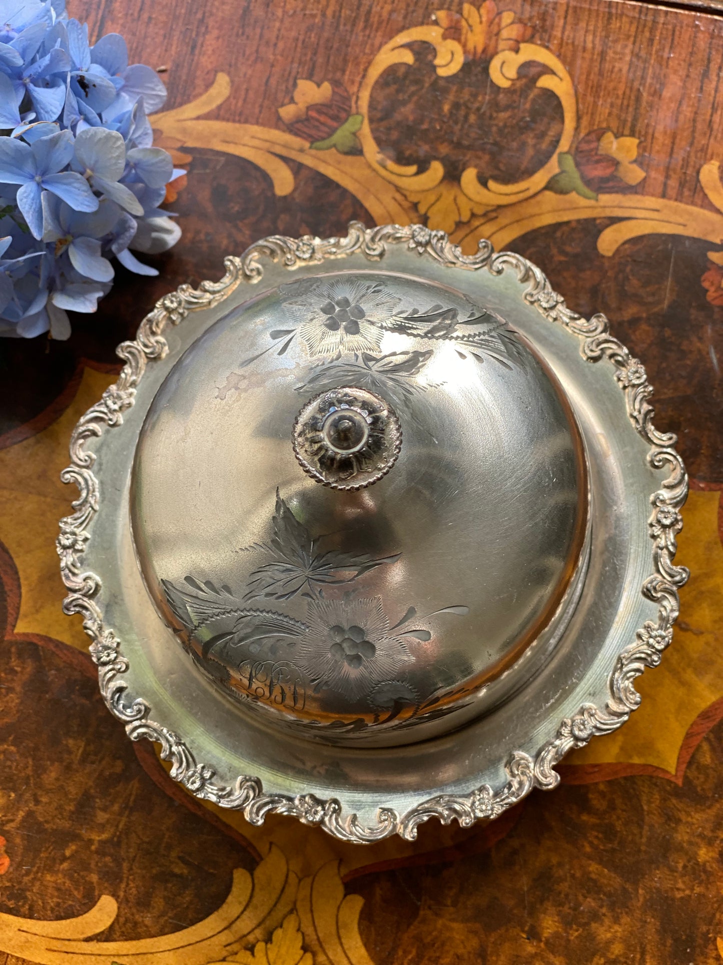 Rare Riverton Silver Co. Antique Butter Dish