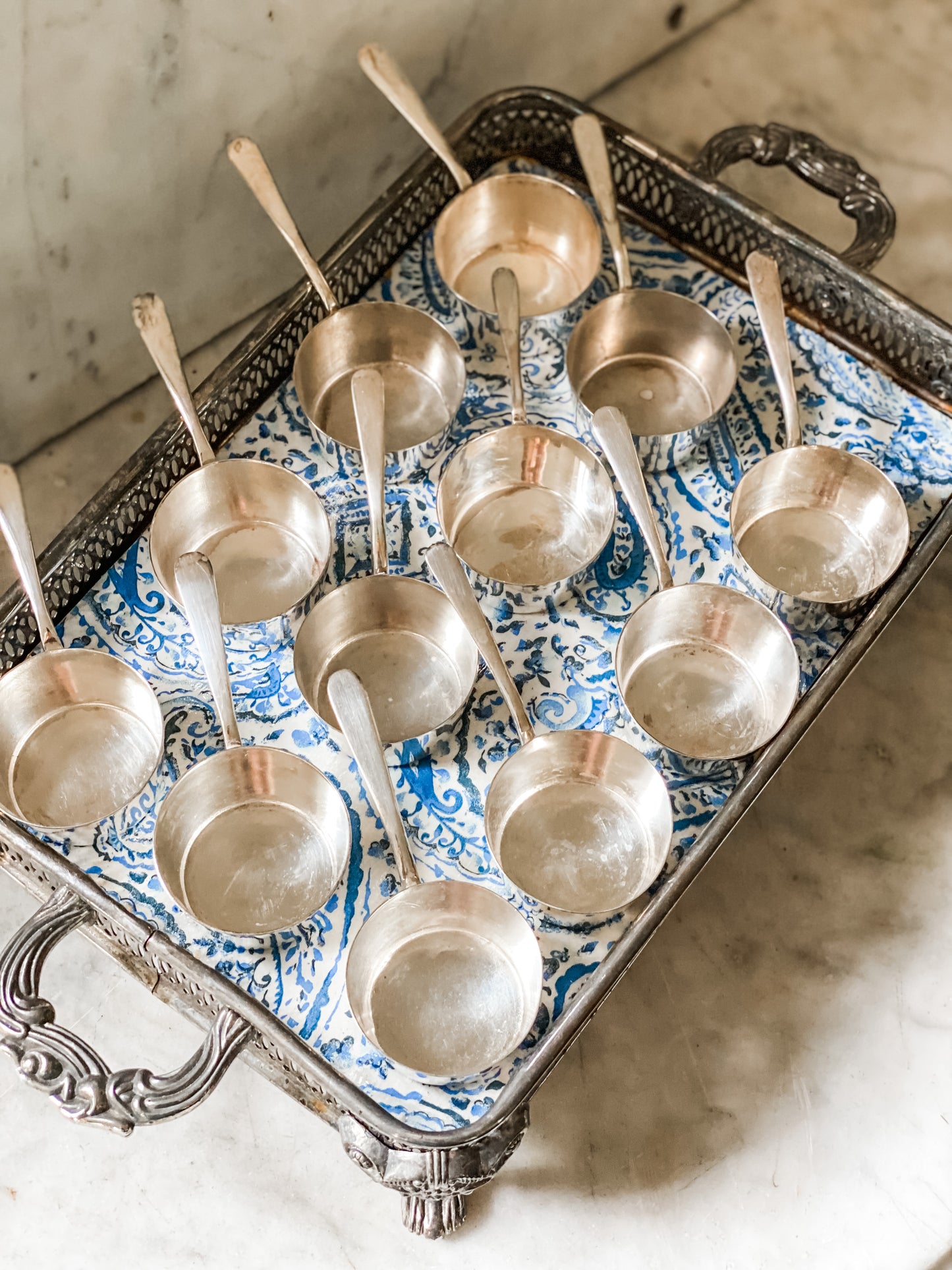 Fantastic Set of 12 Antique Miniature Sauce Pans