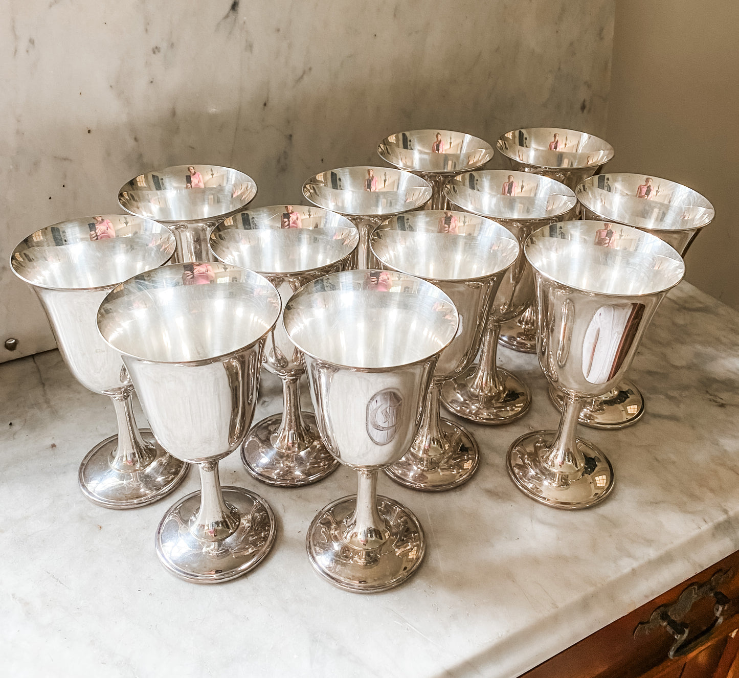 12 Exceptional Silver Wine Goblets