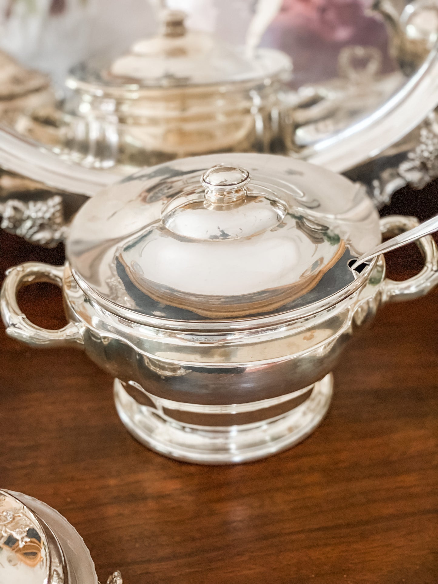 Antique Meriden Silver Soup Tureen