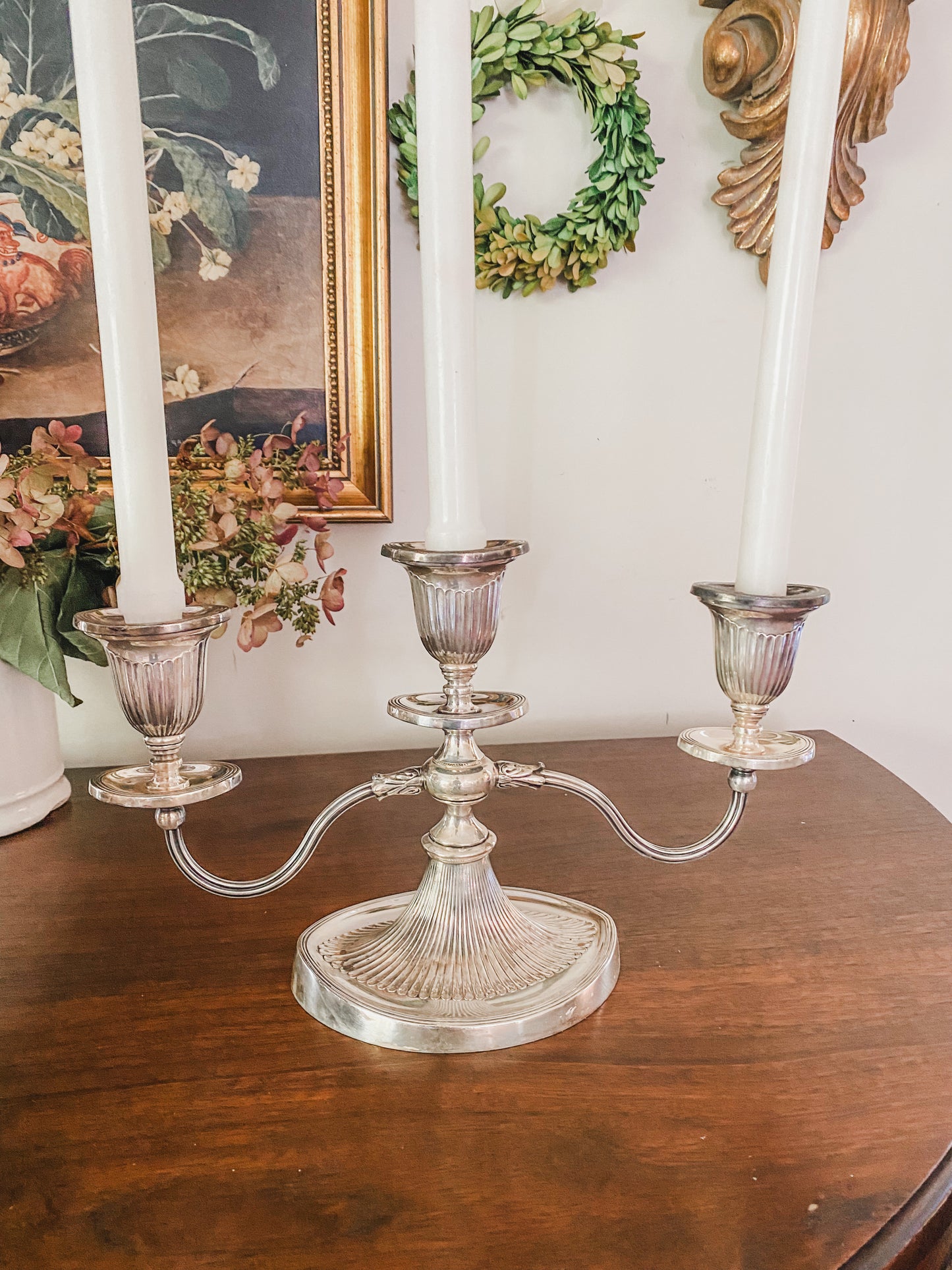 Pair of Elegant Antique Candelabras