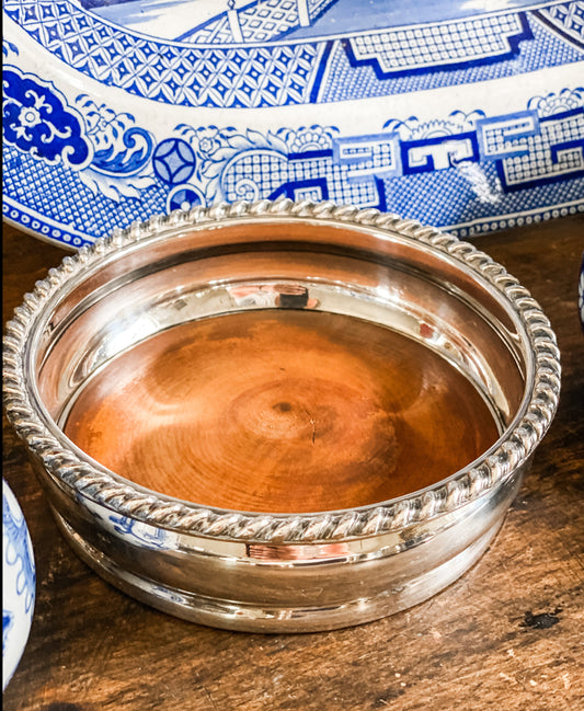 Old Sheffield Plate Large Antique Bottle Holder