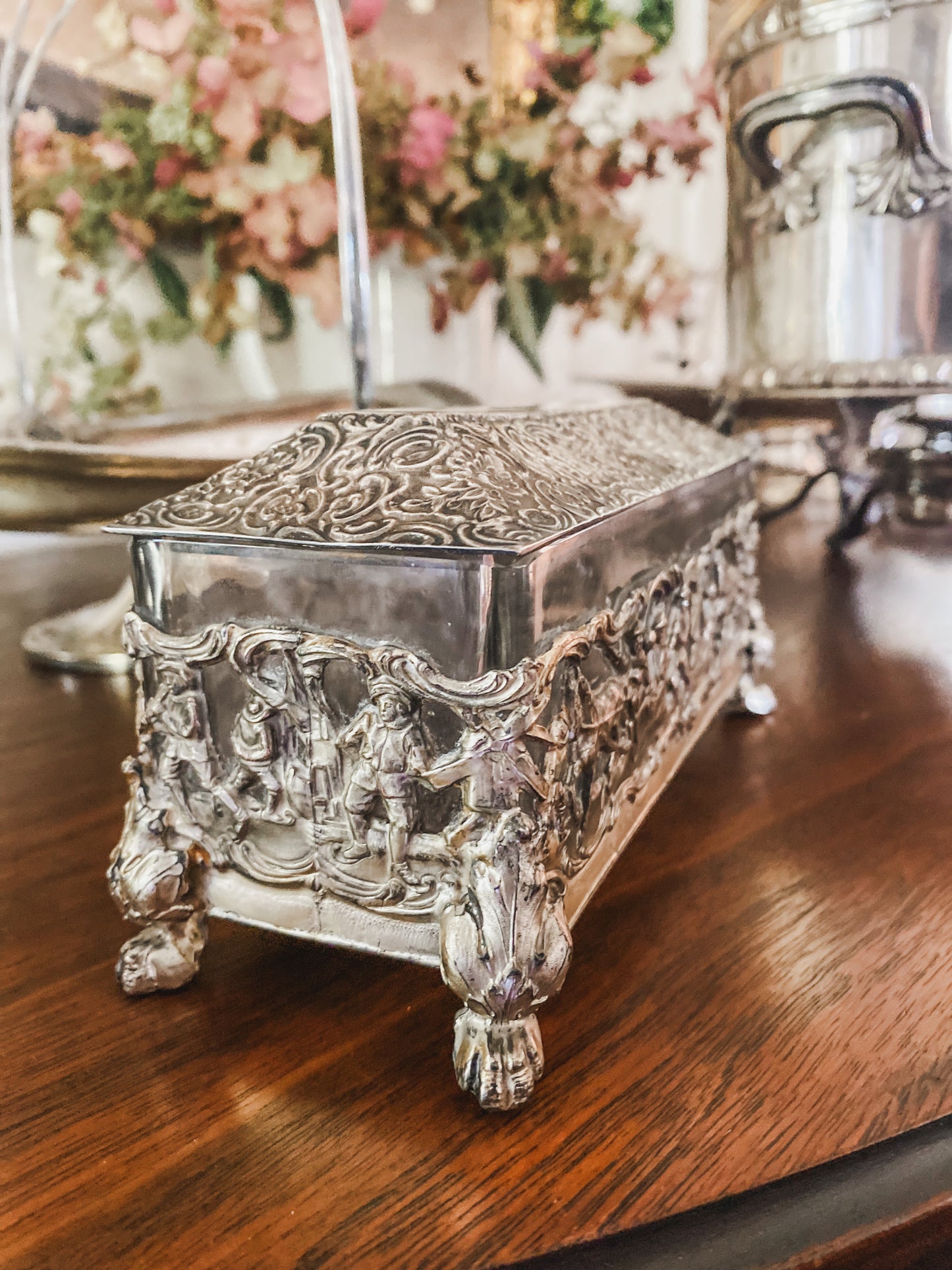 Fancy Repousse Butter Dish