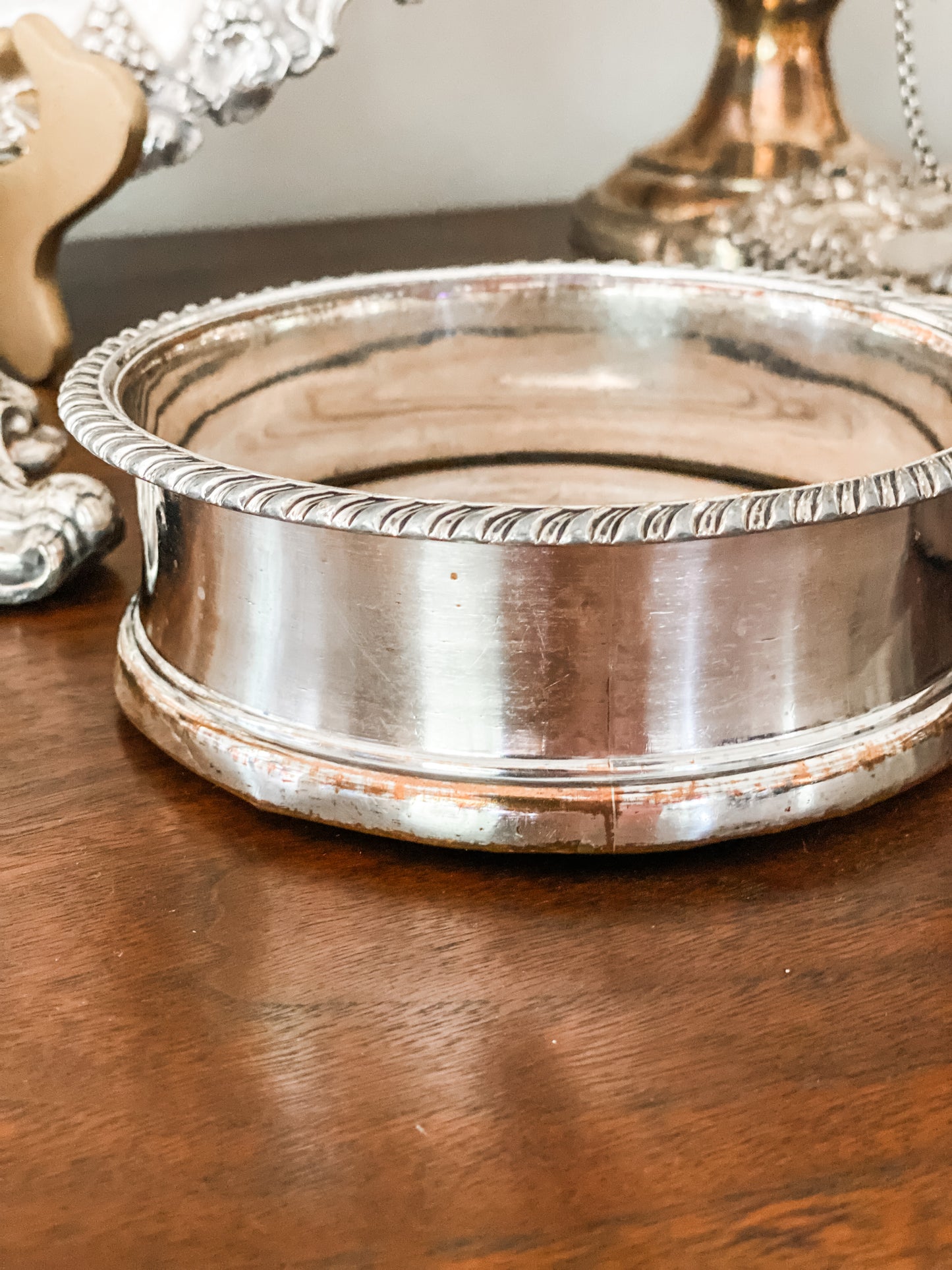 Wonderful Antique Bottle Holder "Old Sheffield Plate"