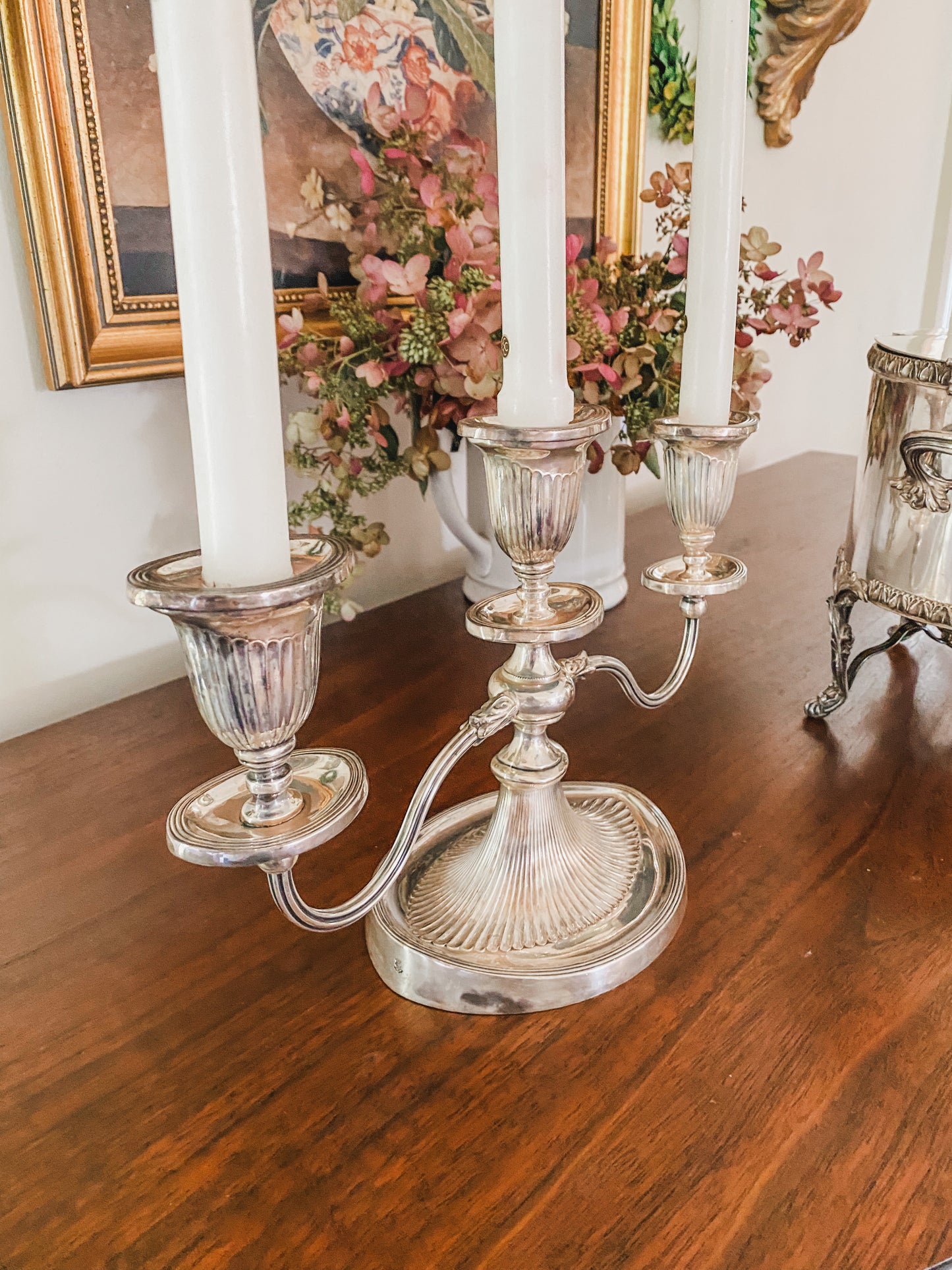 Pair of Elegant Antique Candelabras