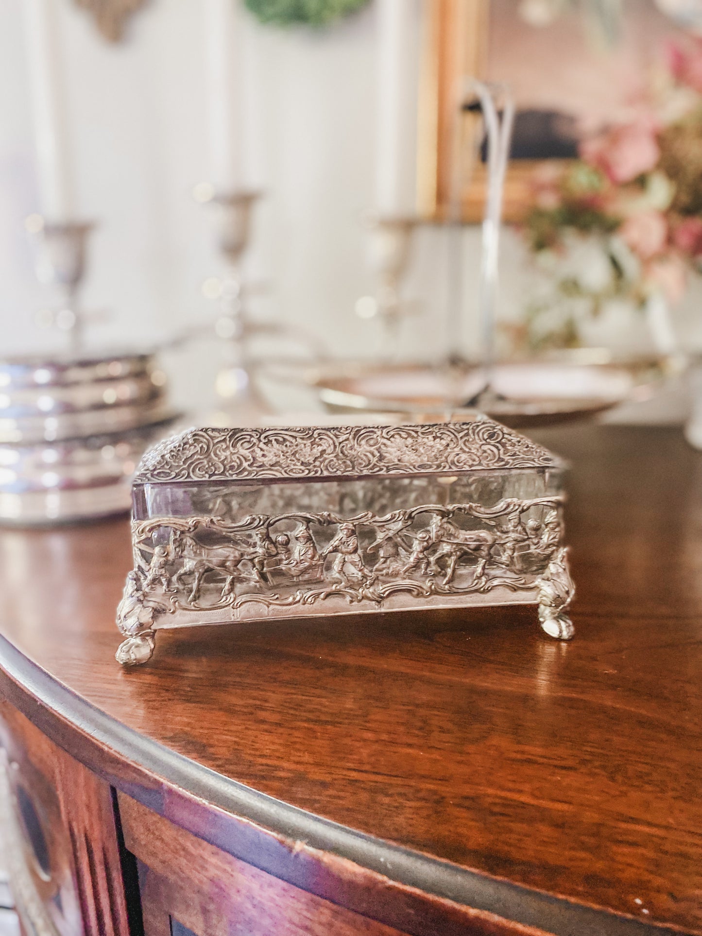 Fancy Repousse Butter Dish