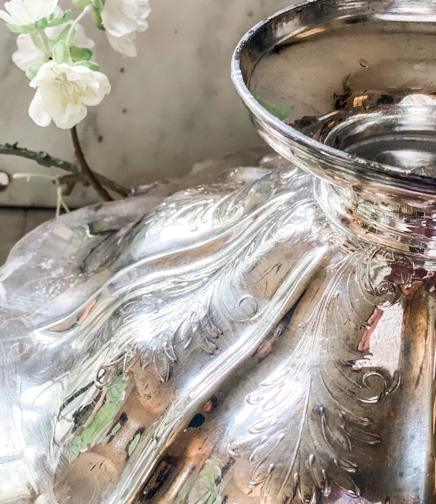 Amazing Antique Silver Basket