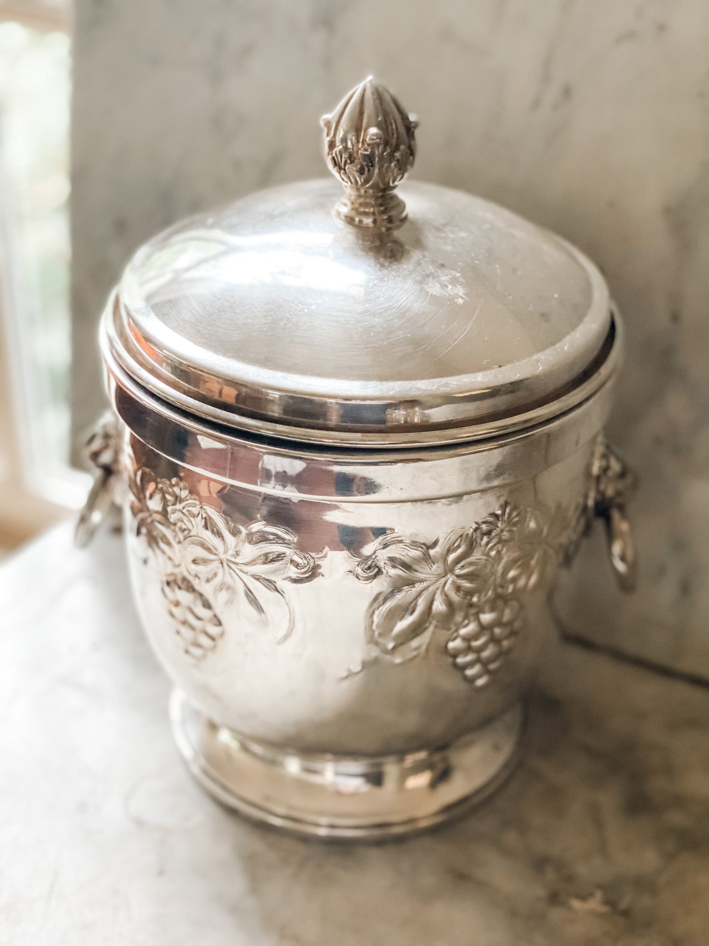 Ice Bucket with Lion Head handles