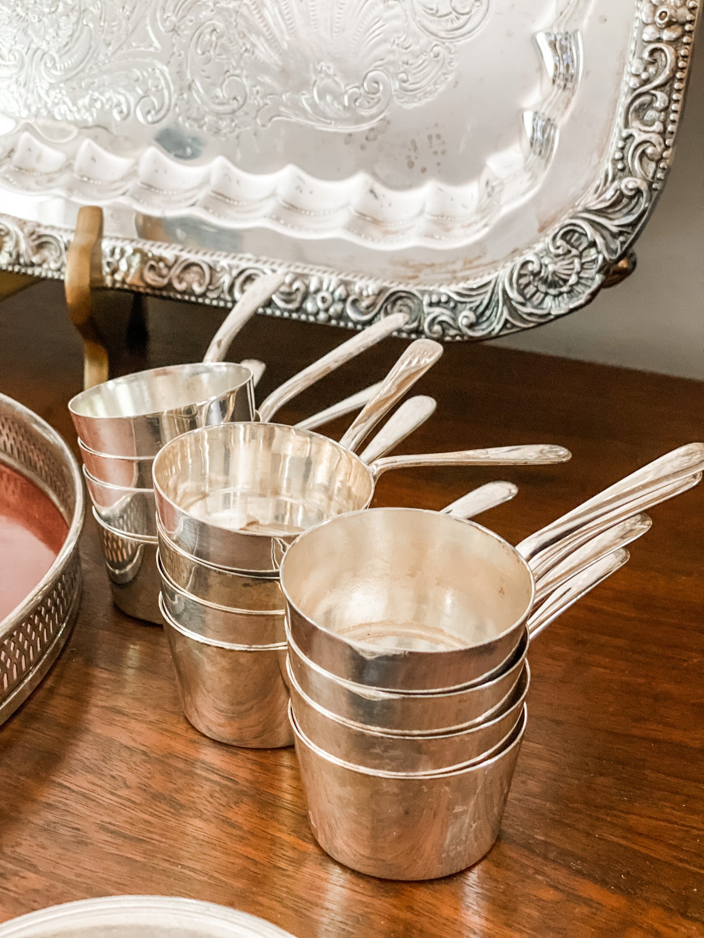 Fantastic Set of 12 Antique Miniature Sauce Pans