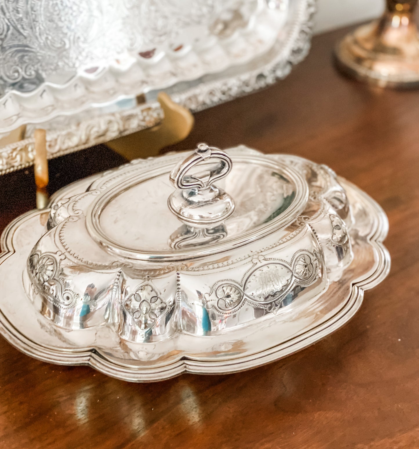 Gorgeous Antique Covered Dish