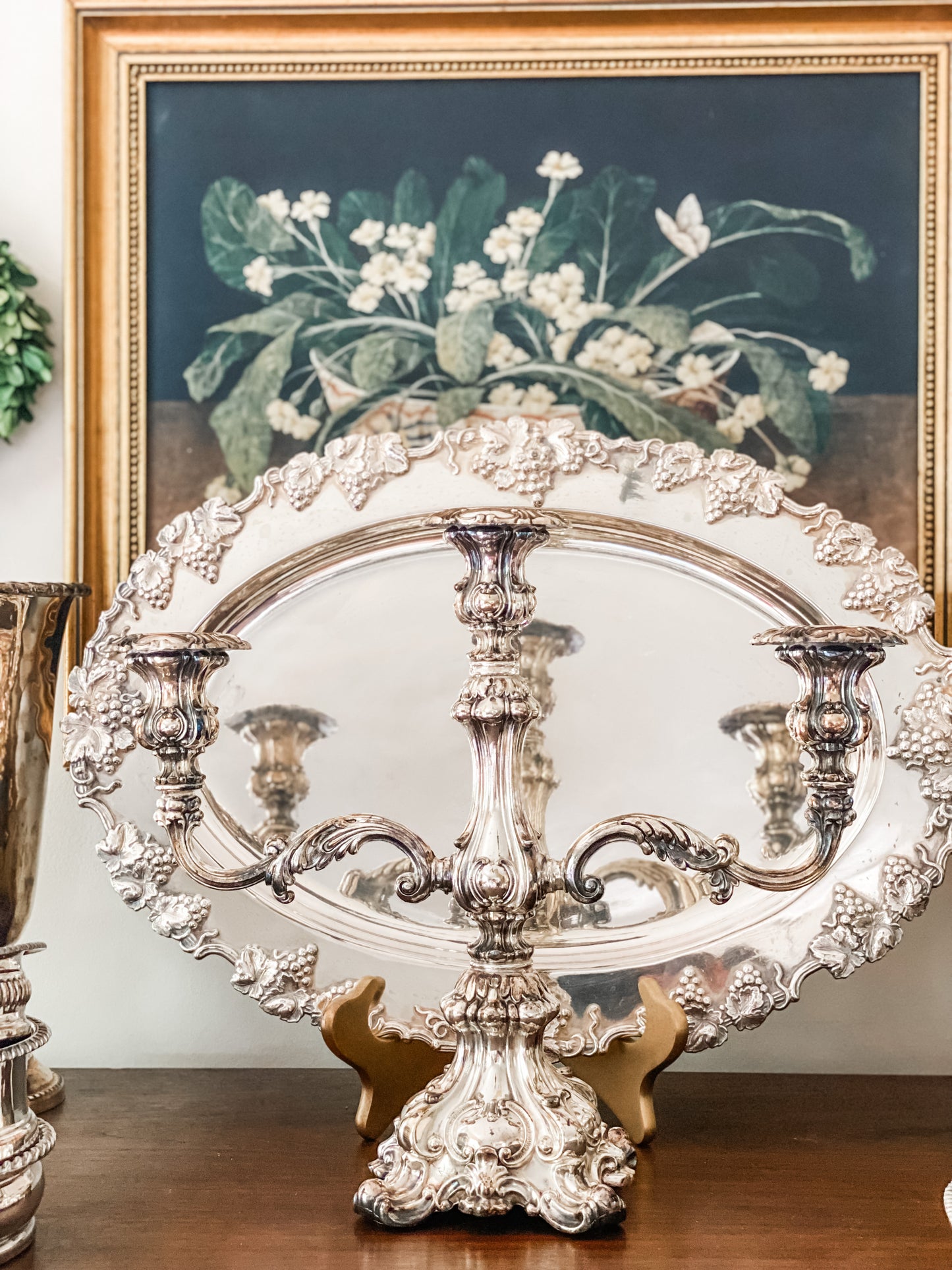 Exquisite Silver Plated Candelabra