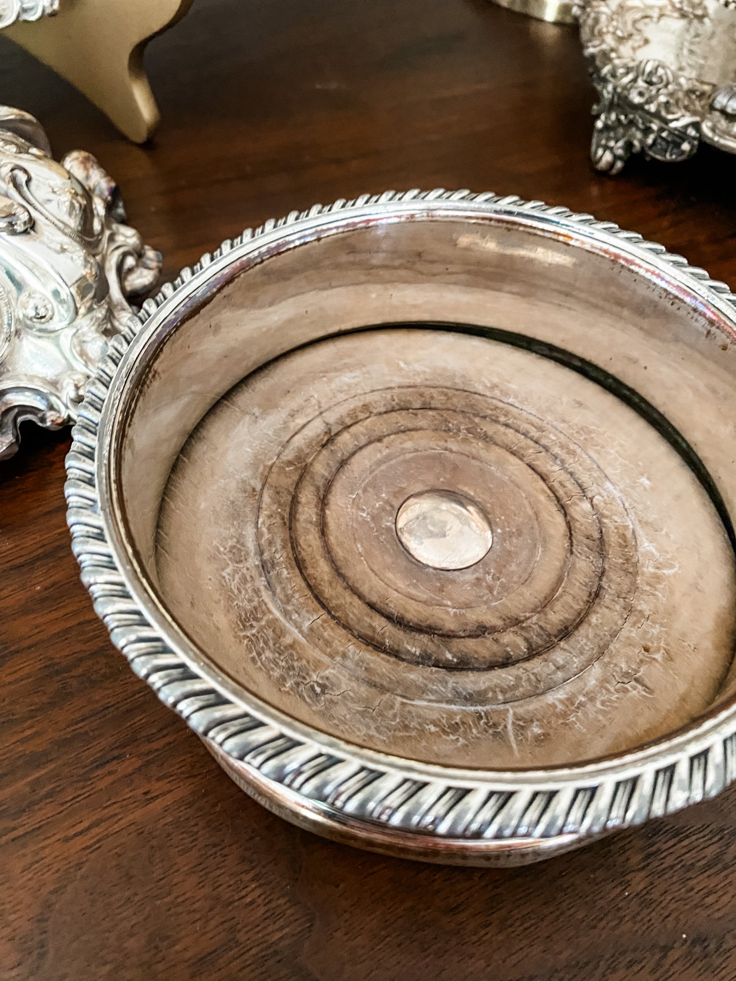 Wonderful Antique Bottle Holder "Old Sheffield Plate"