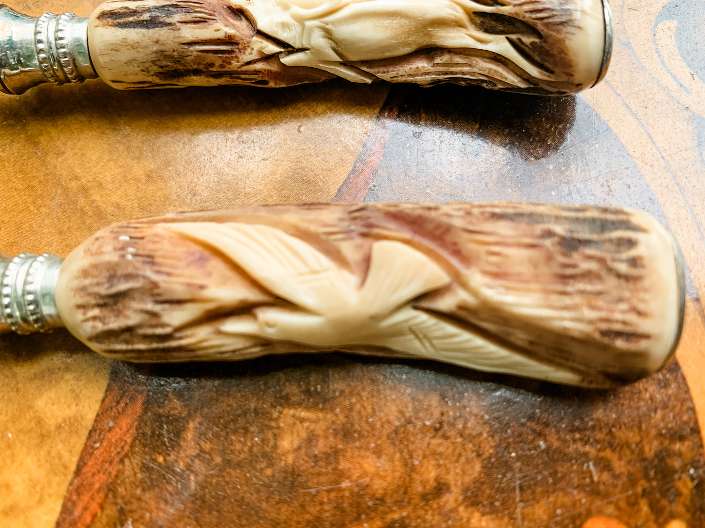 Vintage German Stag Horn Handled Cutlery