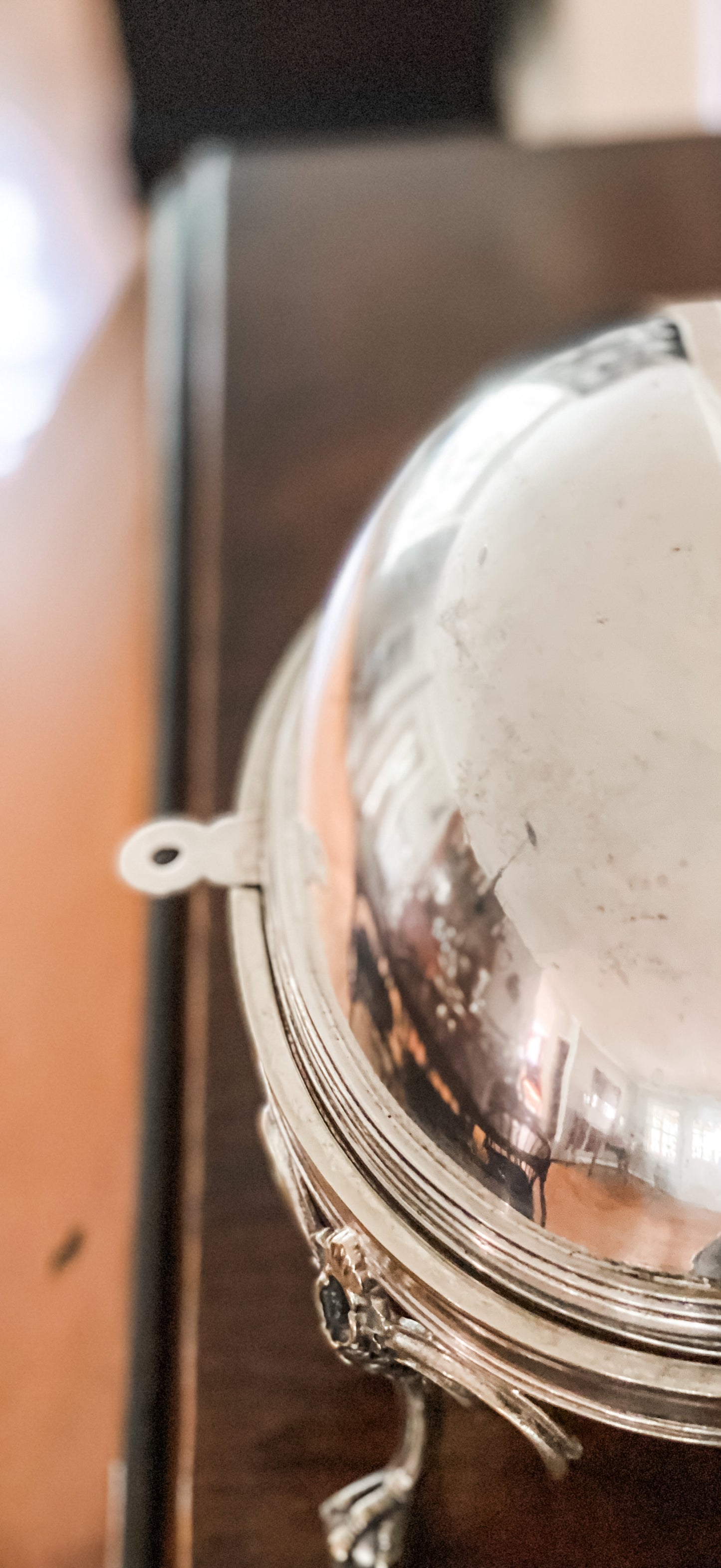 Lovely Antique Revolving Dome Server. (First on left)