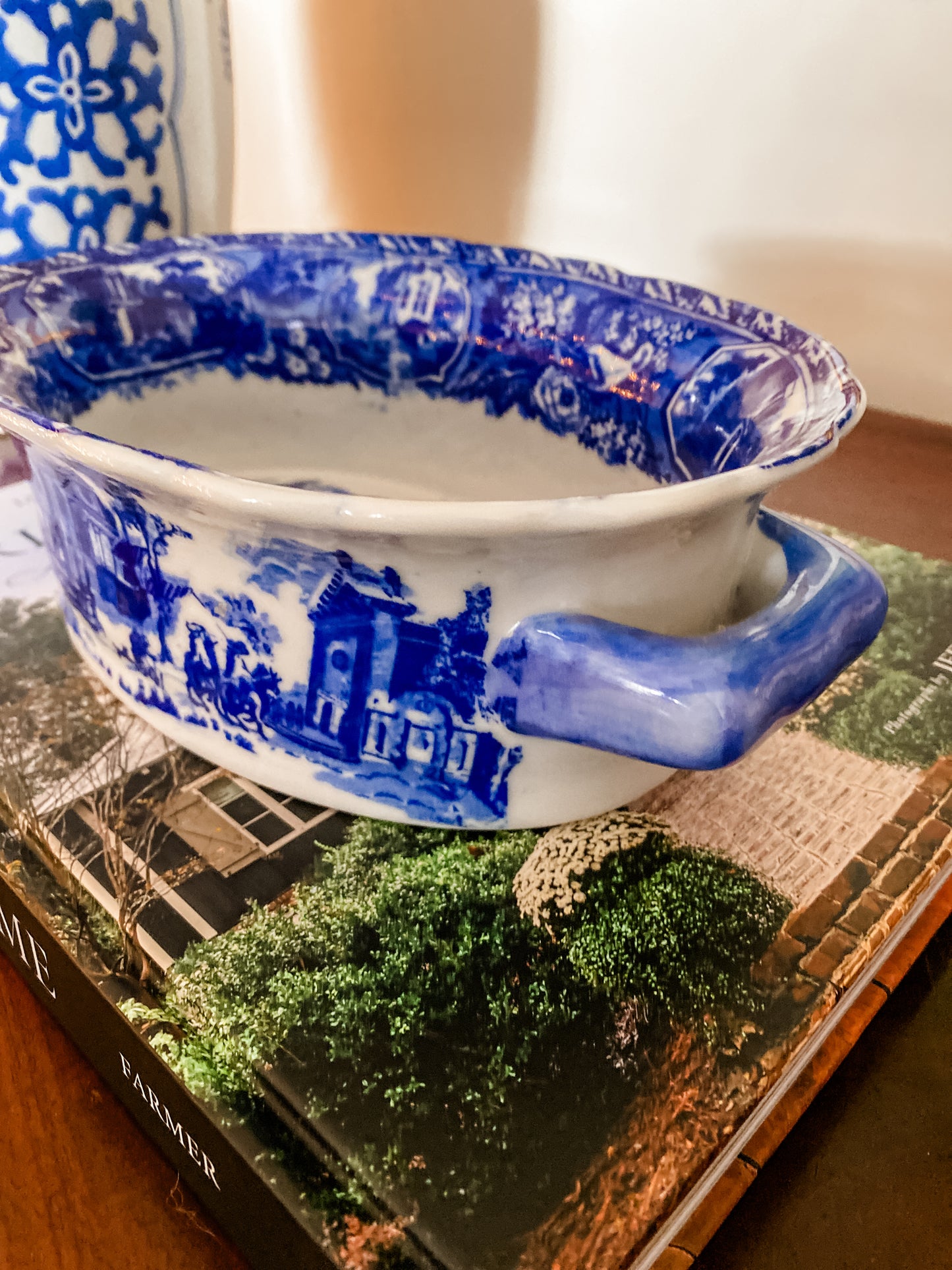 Blue and White Footbath / Tureen