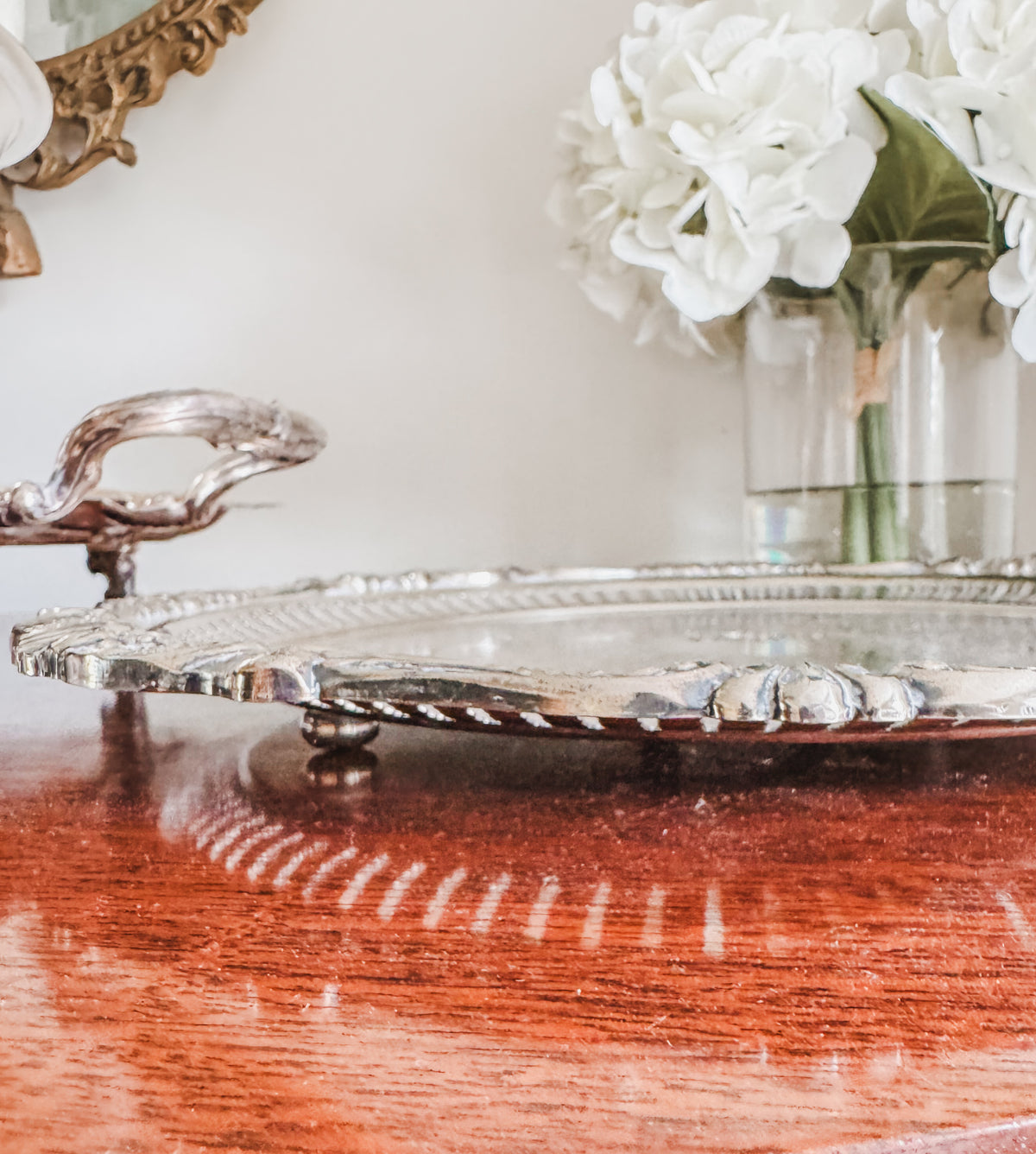 Pierced Footed Serving Tray