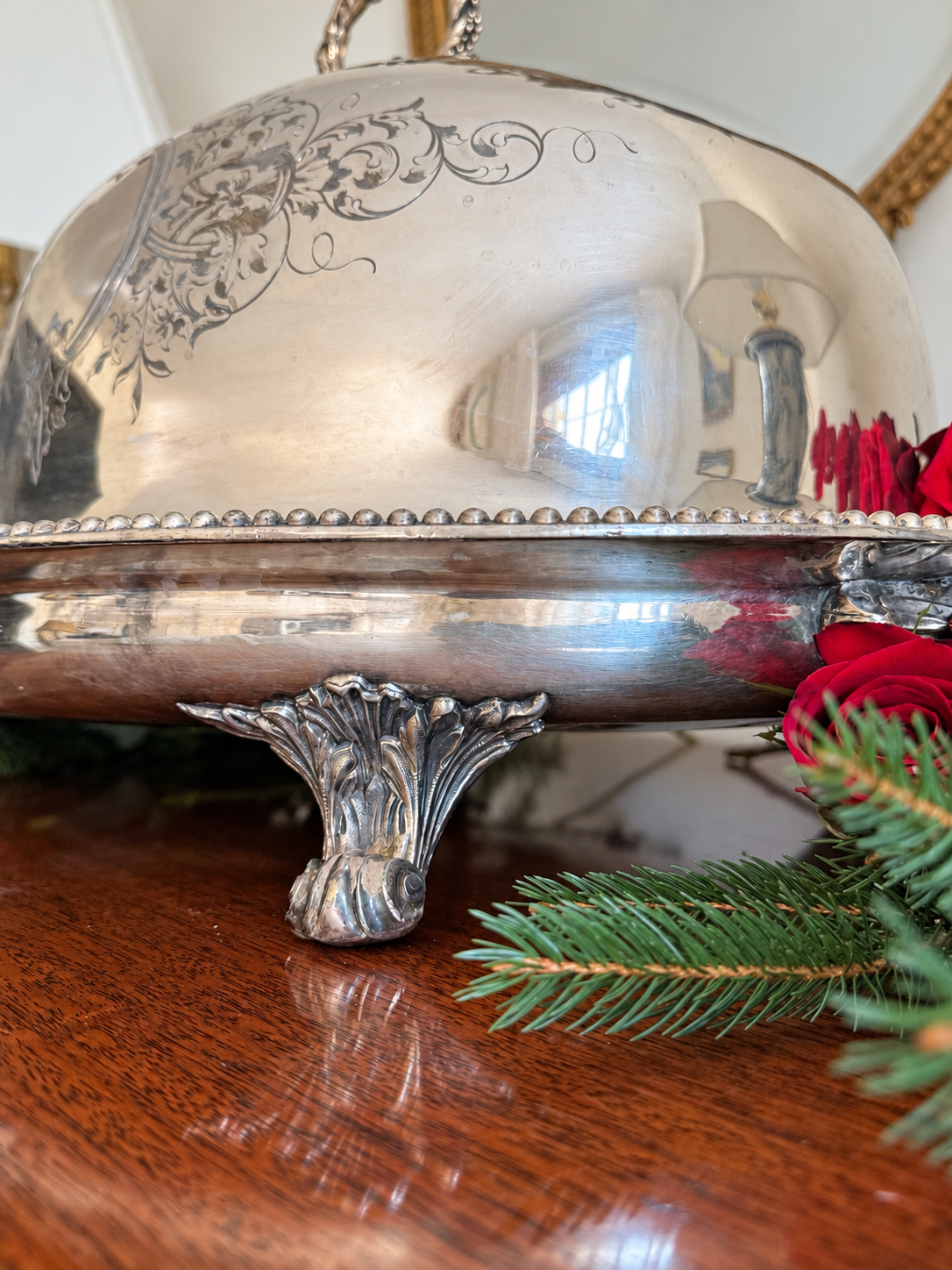 Exceptional Victorian Silver-Plated Meat Dome & Warming Platter
