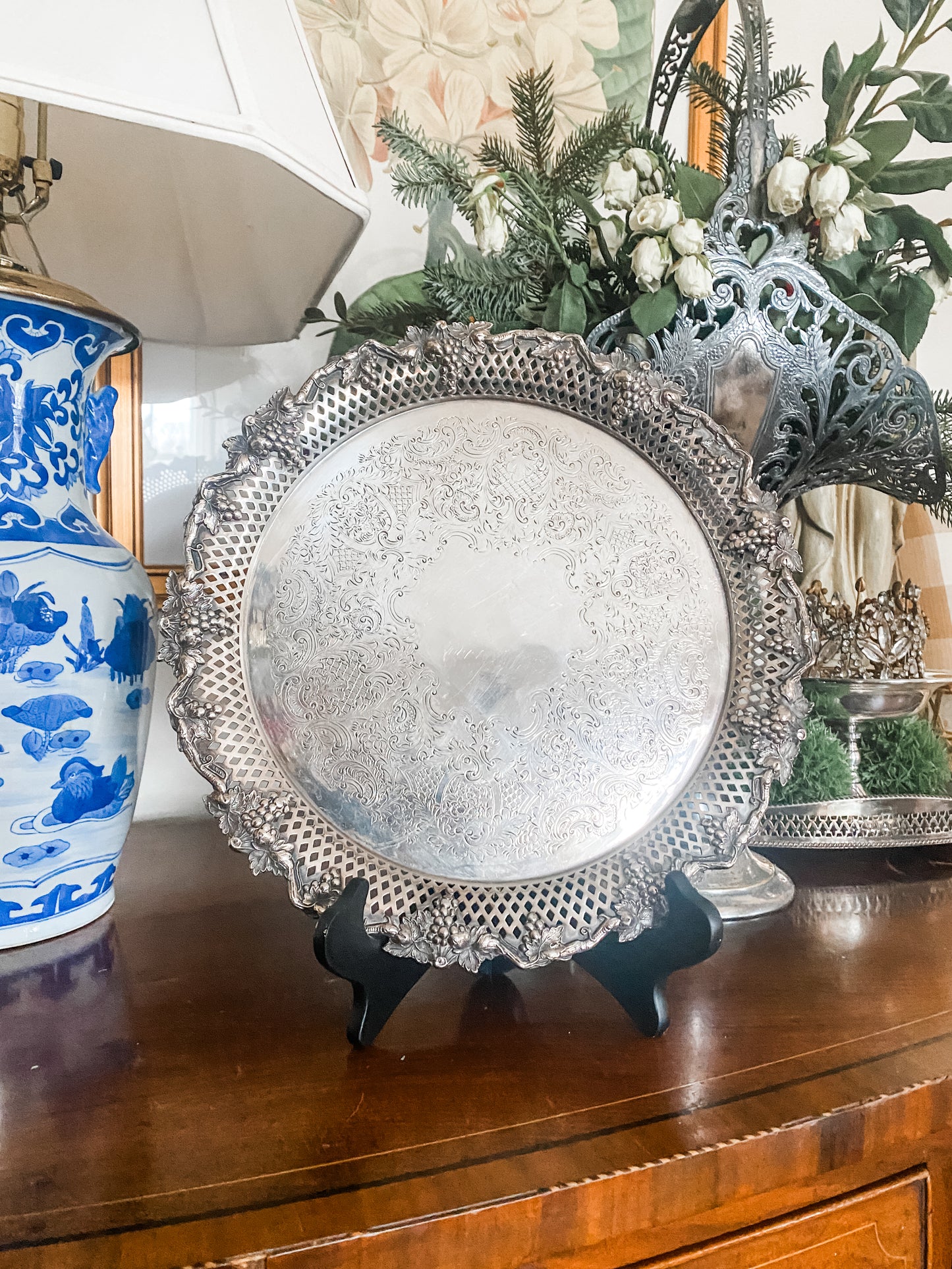 Early 1900's Barker Ellis English Pierced Tray
