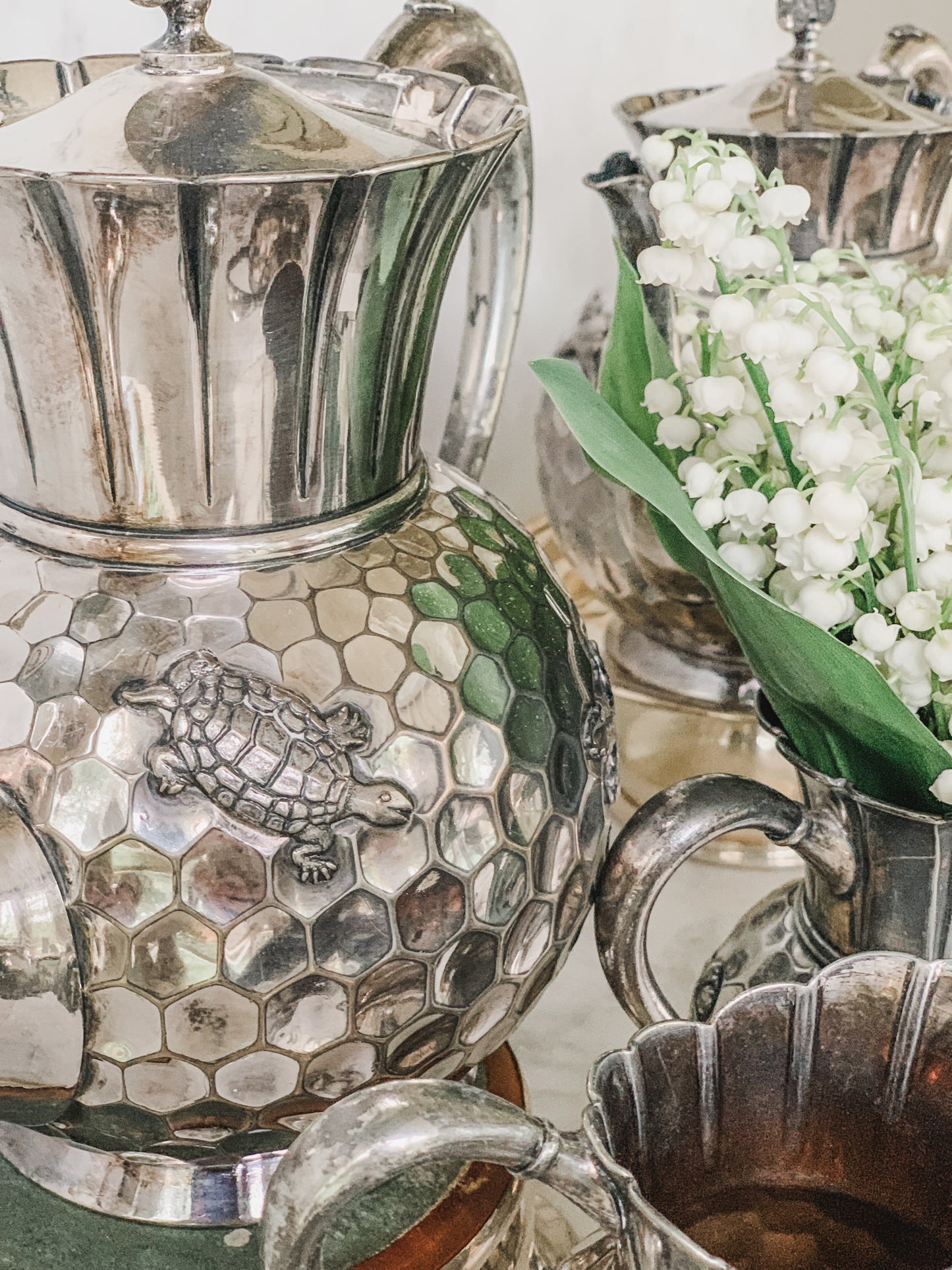 1800's Victorian Honeycomb Tea & Coffee Service