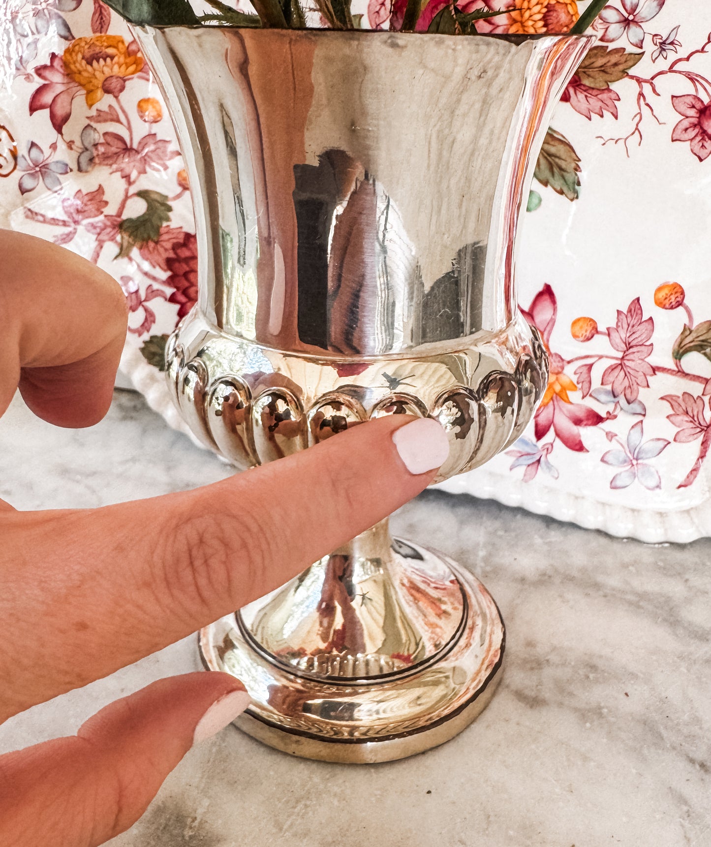 Antique Old Sheffield Plate Reproduction Miniature Urn