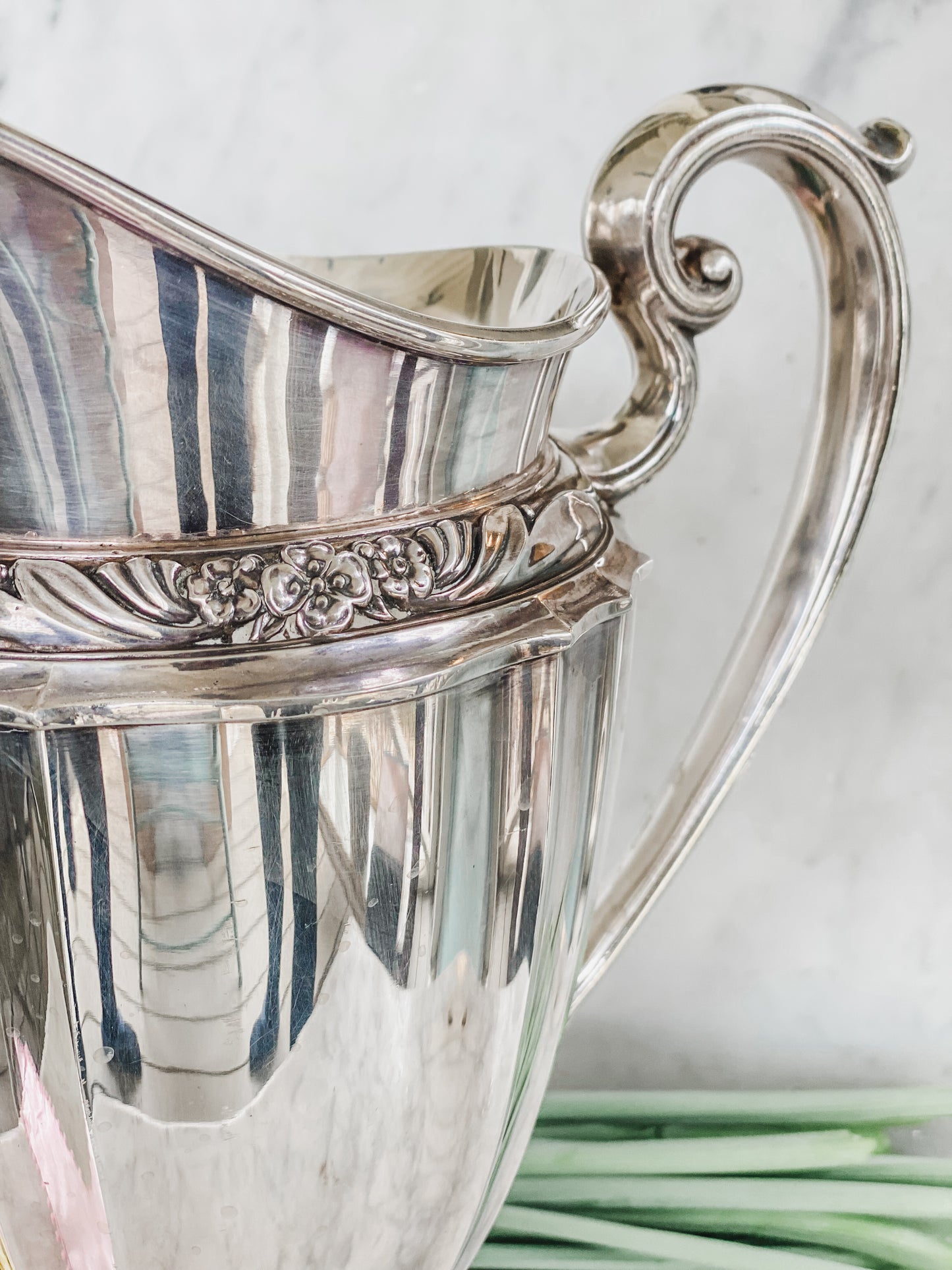 Elegant 1940s Rogers Bros Silverplate Pitcher
