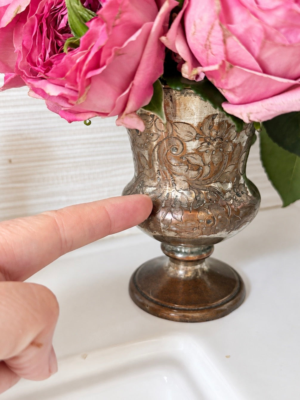 Antique "Old Sheffield Plate" Vase