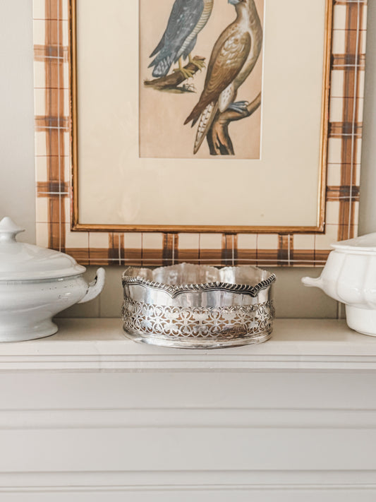 Extra-Large Antique Tray or Wine Coaster — Likely Old Sheffield Plate