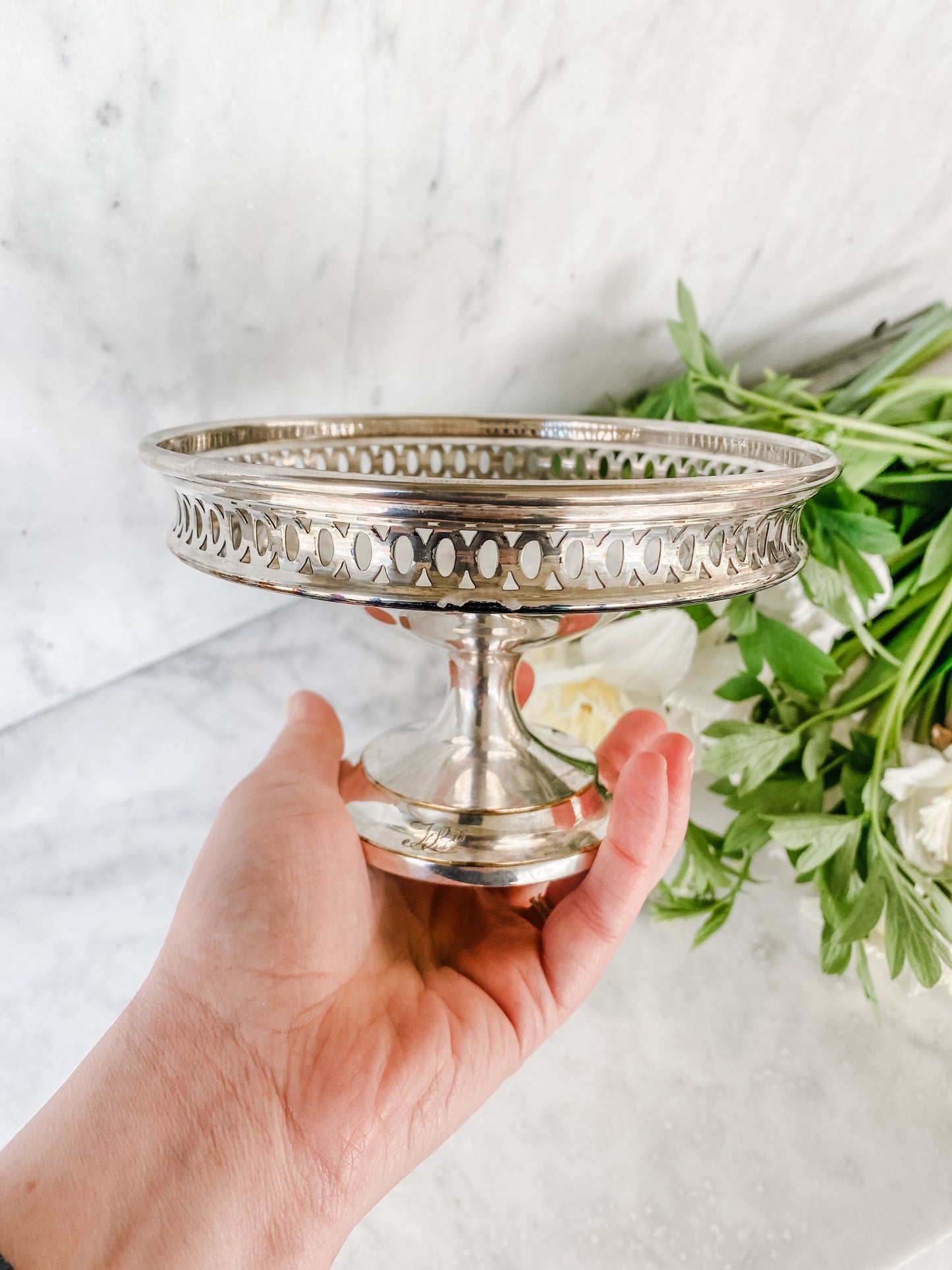 Antique Pierced Compote